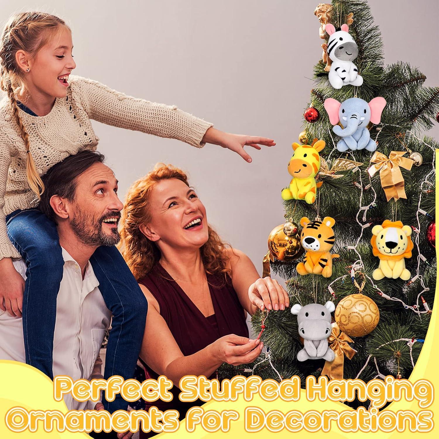 Conjunto 6 Mini Animales de Peluche Aoriher 10 cm Safari