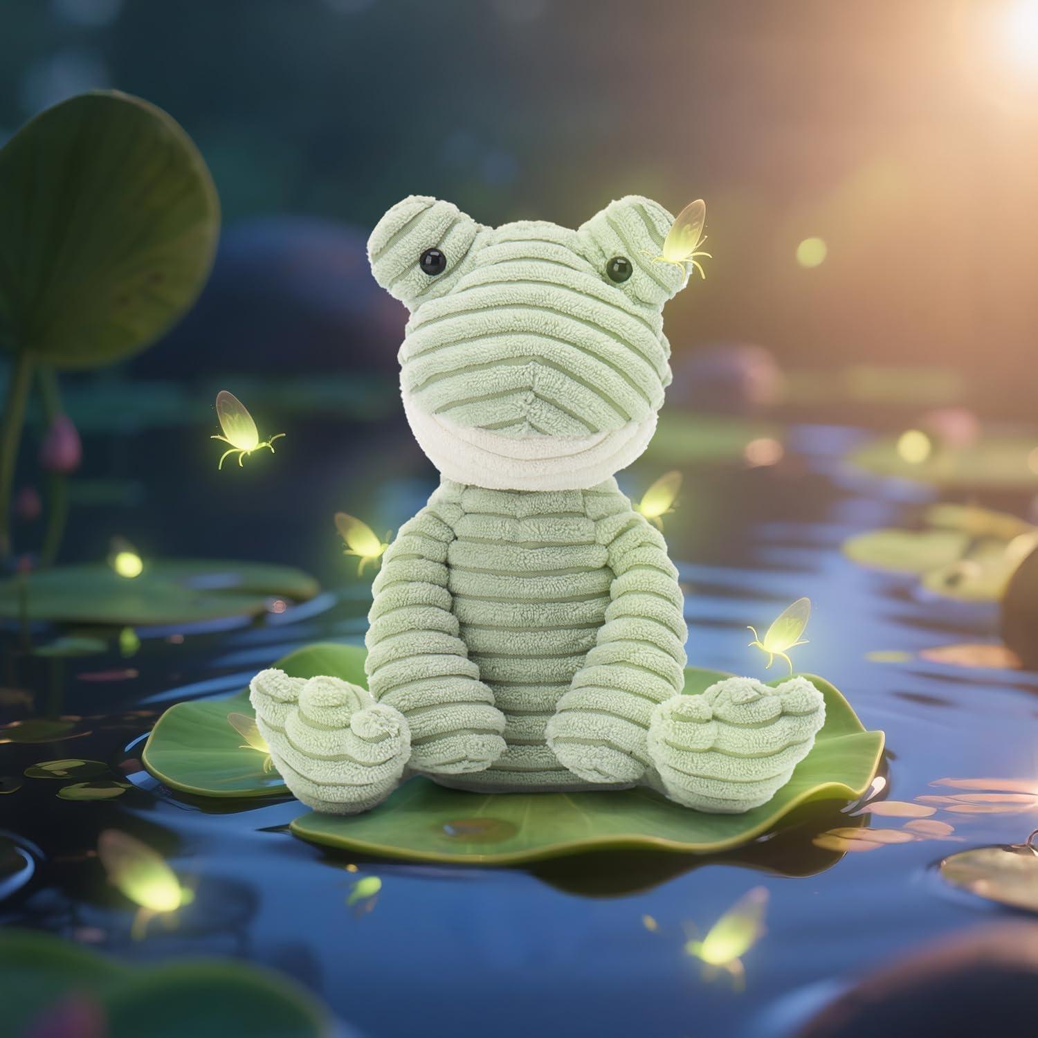 Rana de Peluche Apricot Lamb 22.86 cm Suave y Acogedora