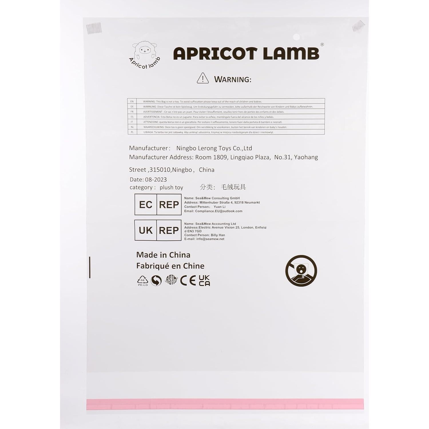 Rana de Peluche Apricot Lamb 22.86 cm Suave y Acogedora