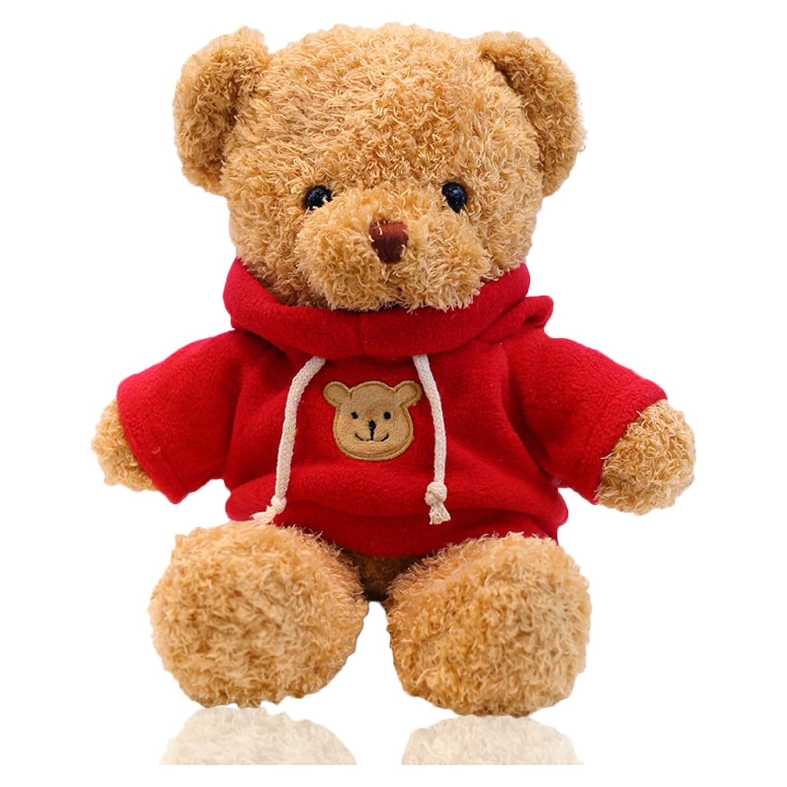 Oso de Peluche 30 cm Zhidiloveyou con Sudadera Roja