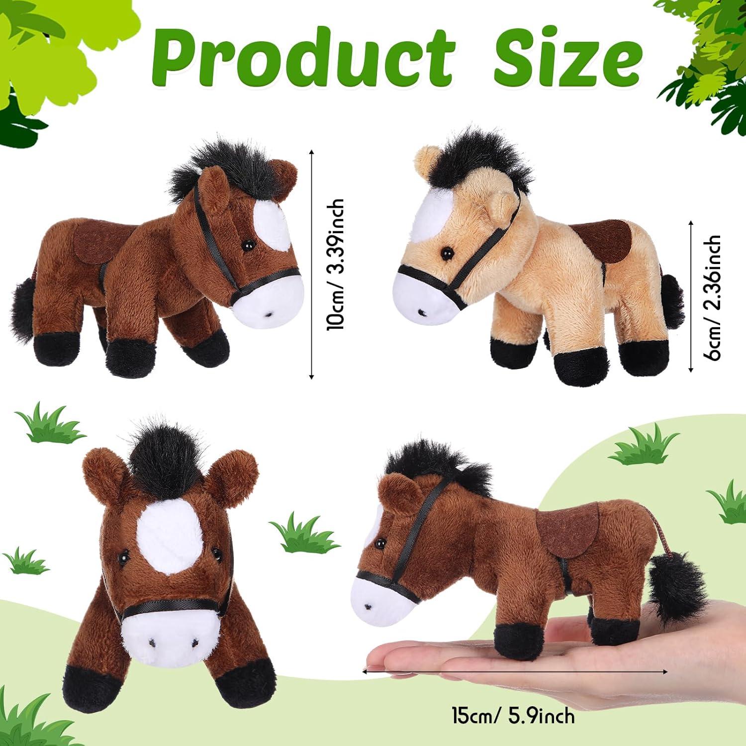 Mini Caballos de Peluche Zomiboo 10 cm 9 Pack Decoración Fiesta