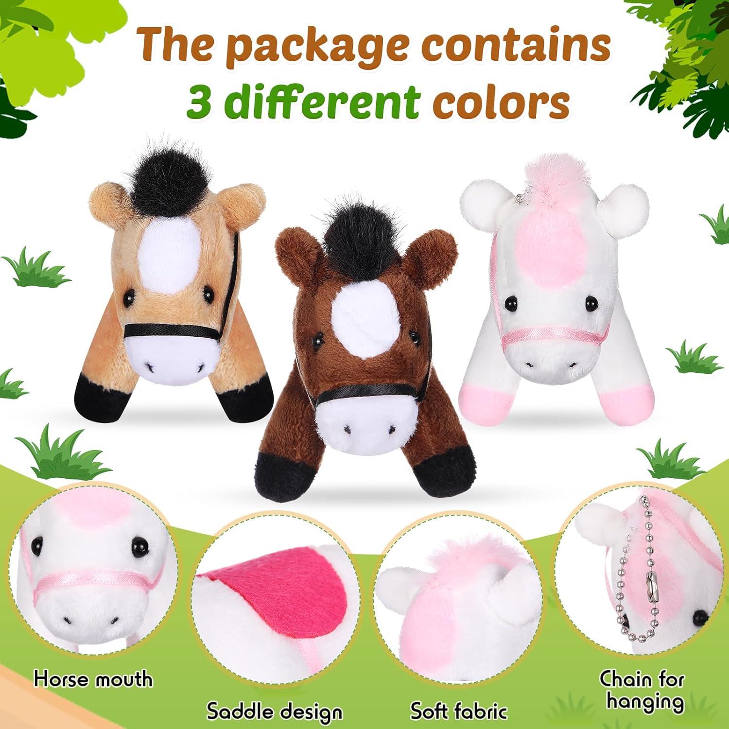 Mini Caballos de Peluche Zomiboo 10 cm 9 Pack Decoración Fiesta