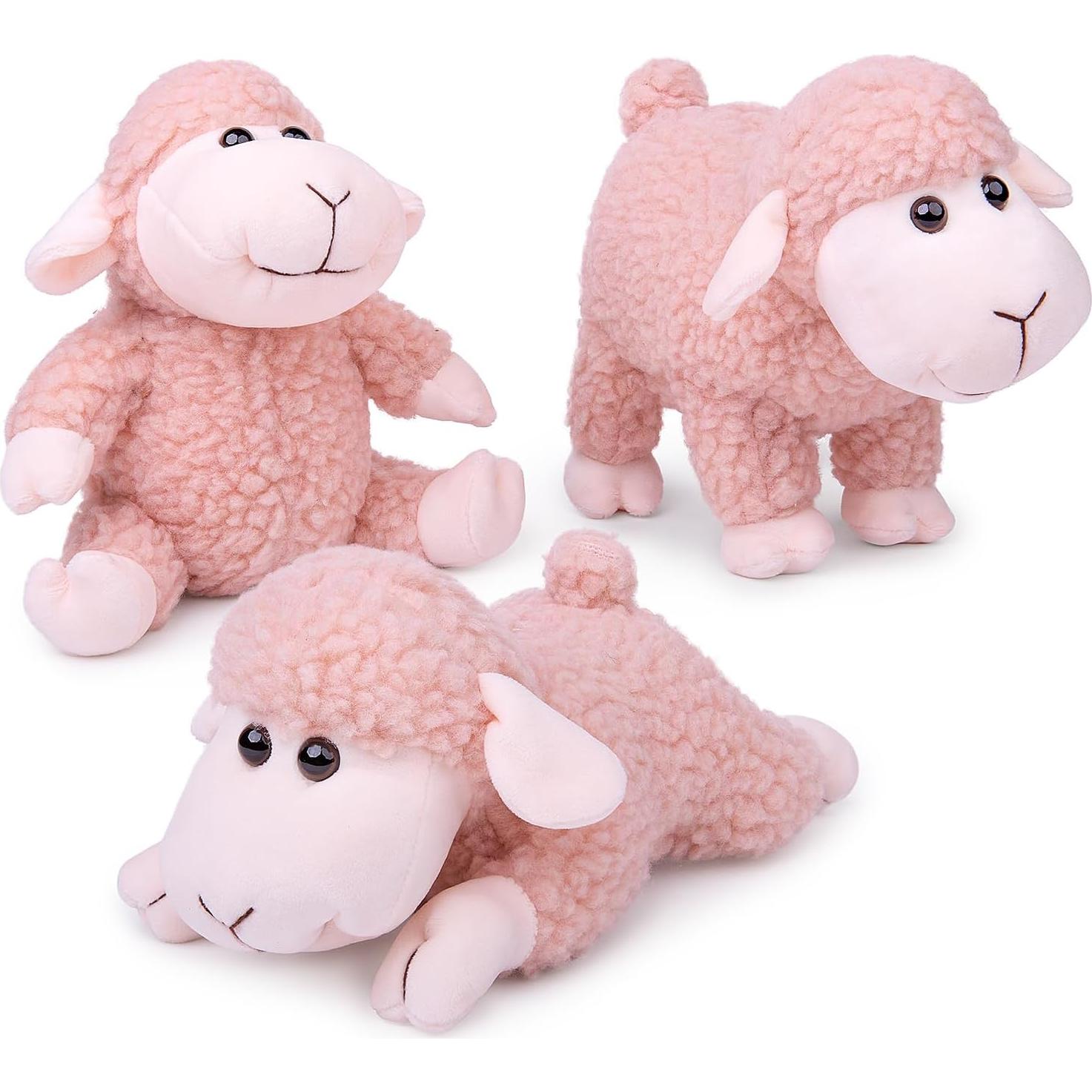 Peluche Oveja Rosa Pequeño Corazón 21.6 cm Suave