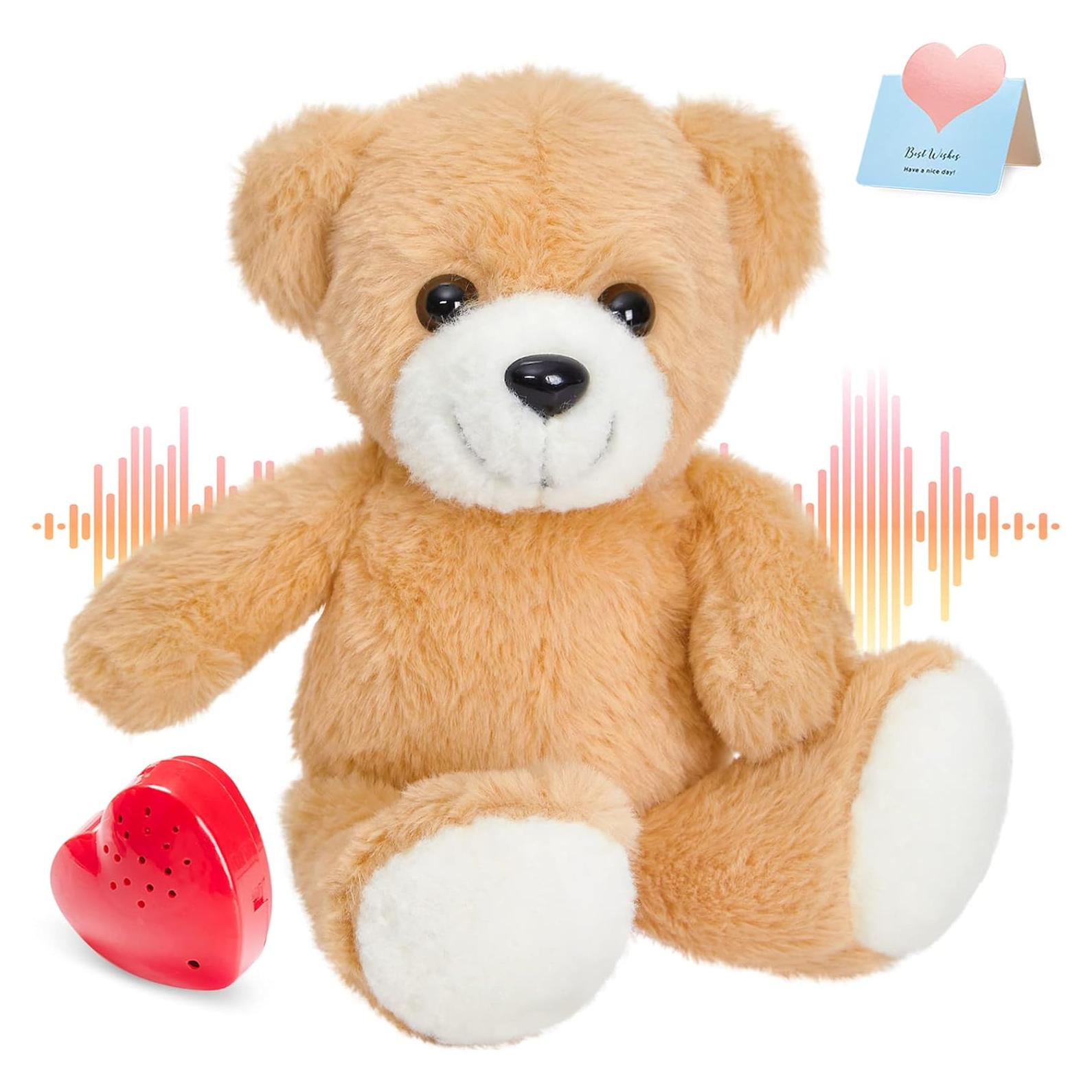 Oso de Peluche Grabador de Voz CozyWorld 30 cm Marrón