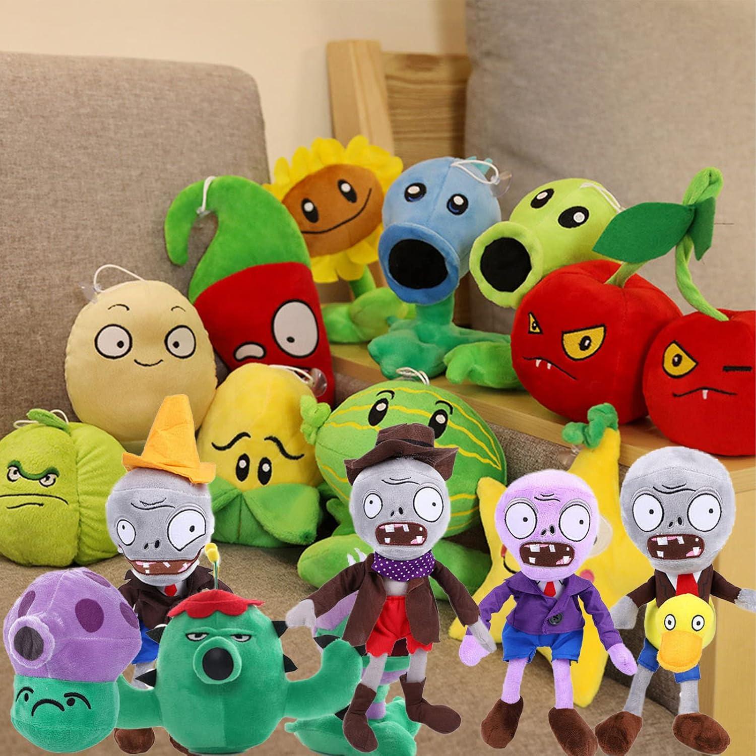 Muñecos de Peluche PVZ JHESAO 6 PCS Plantas y Zombies 16-20 cm