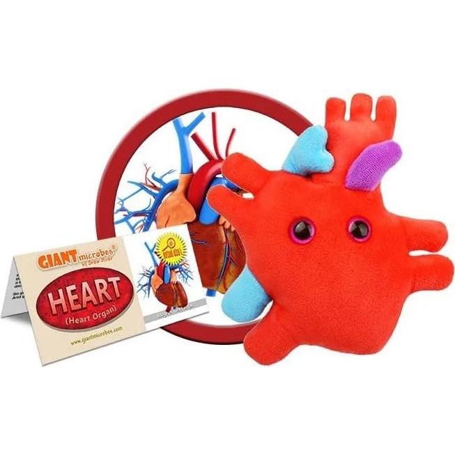 Peluche Corazón Anatómico Giant Microbes 15.24 cm Educativo