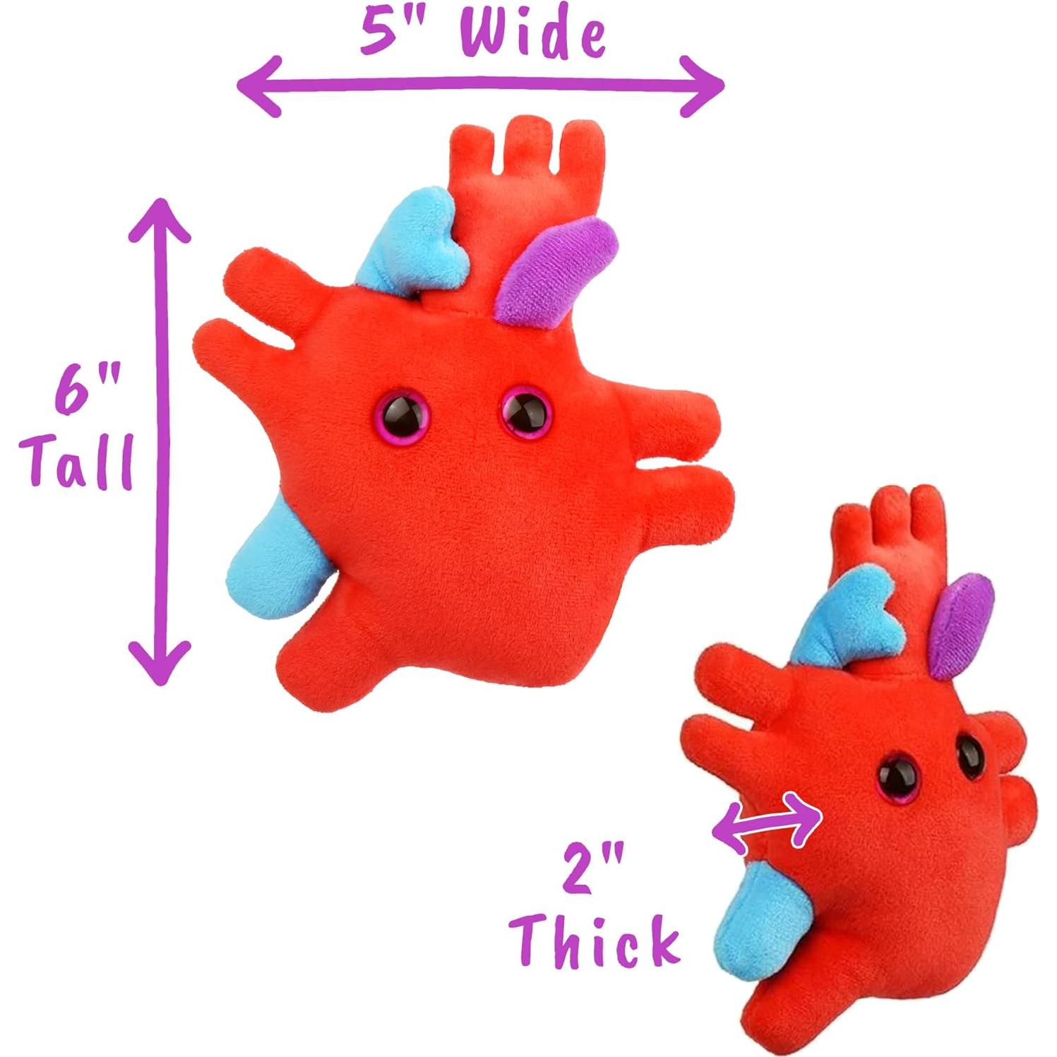 Peluche Corazón Anatómico Giant Microbes 15.24 cm Educativo