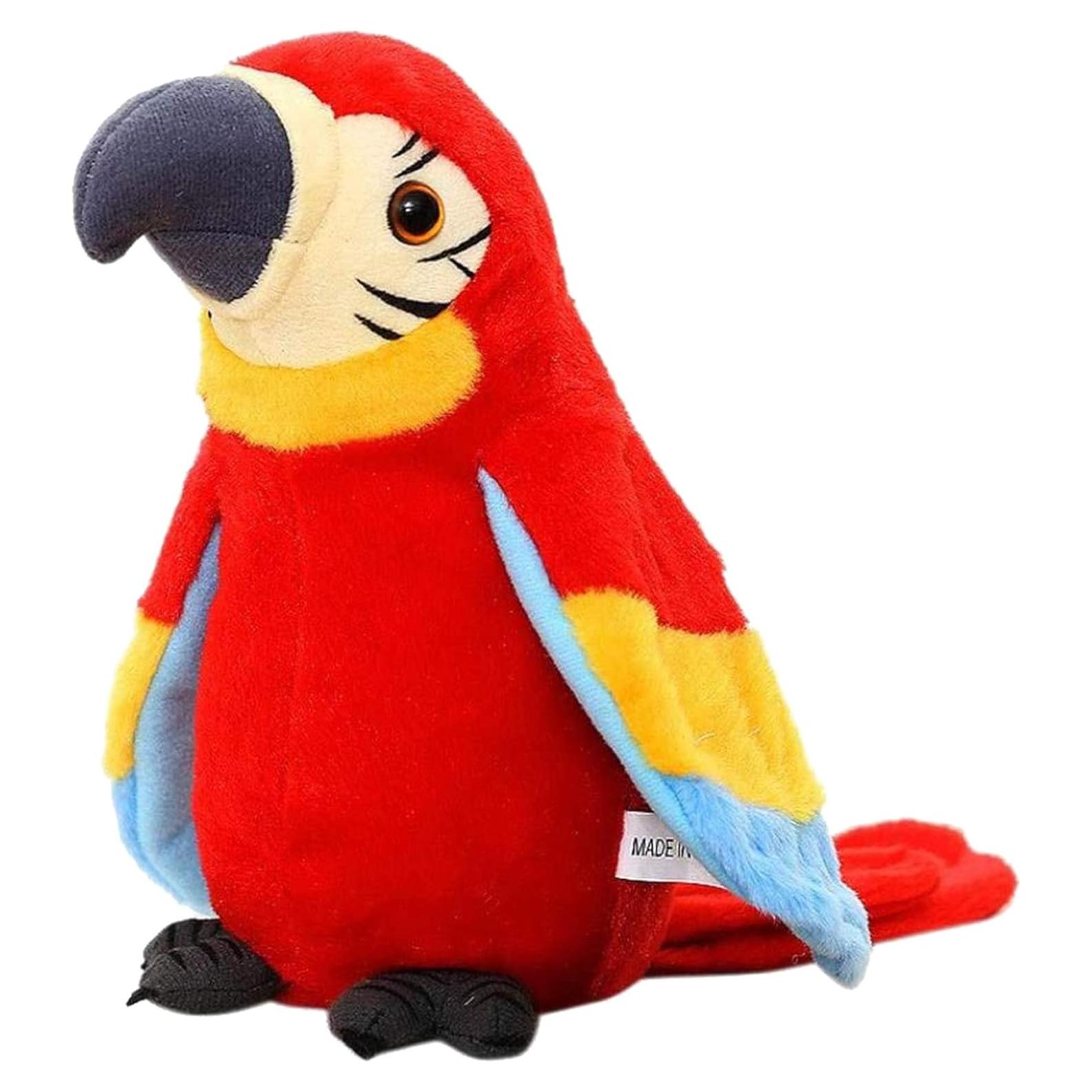Loro Hablante de Peluche Holiberty 21 cm Rojo Interactivo
