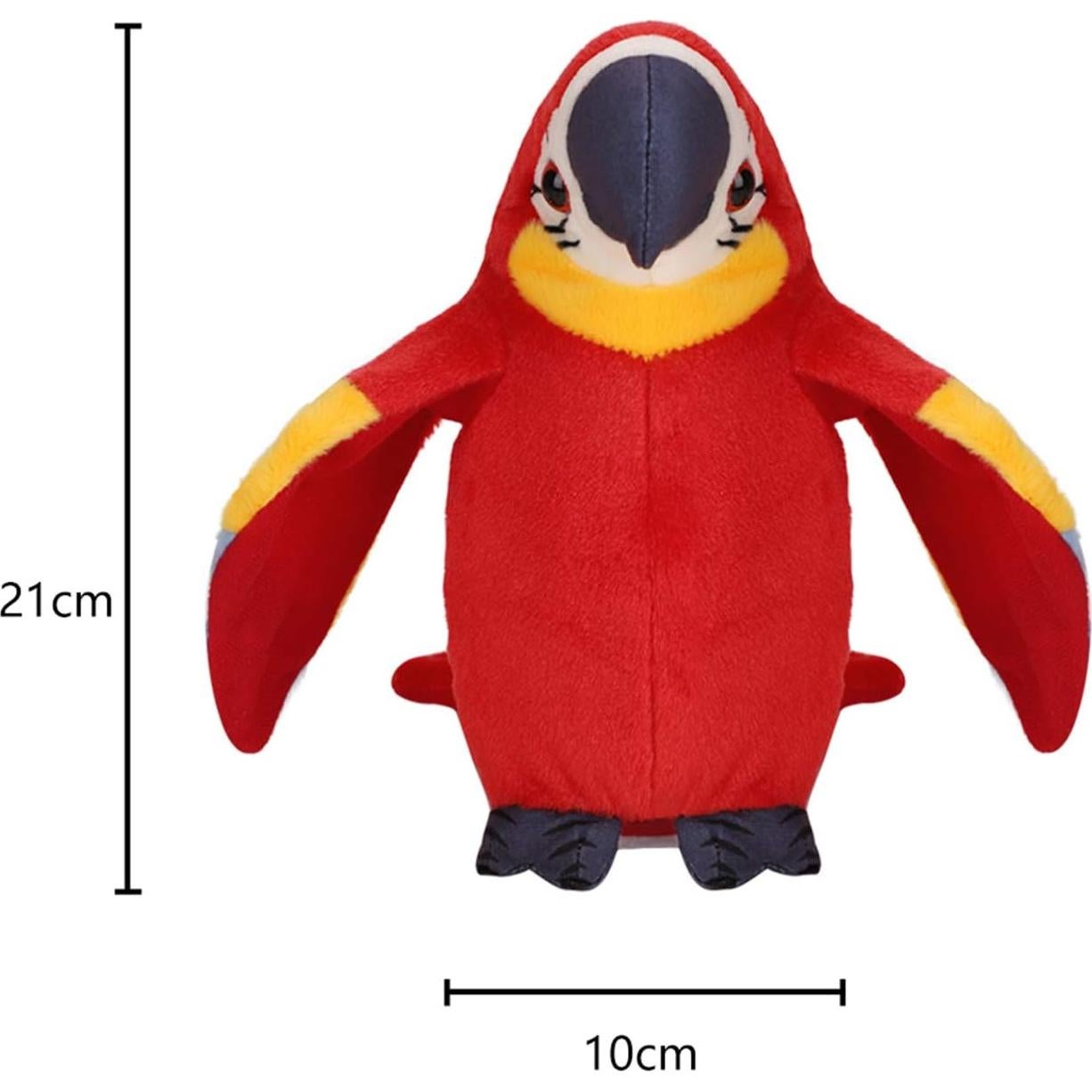Loro Hablante de Peluche Holiberty 21 cm Rojo Interactivo
