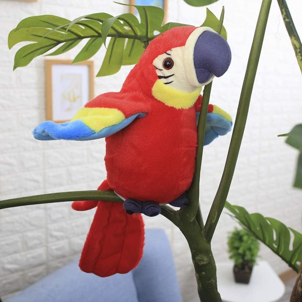 Loro Hablante de Peluche Holiberty 21 cm Rojo Interactivo