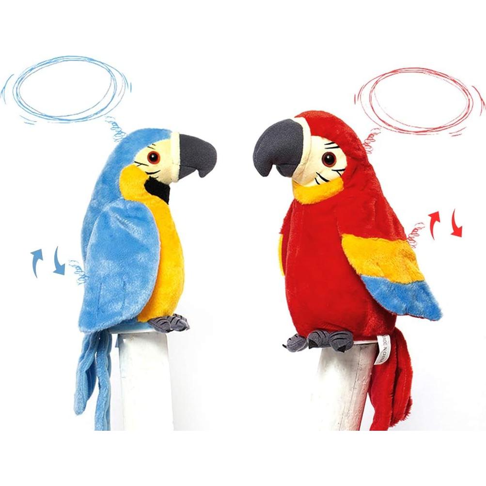 Loro Hablante de Peluche Holiberty 21 cm Rojo Interactivo