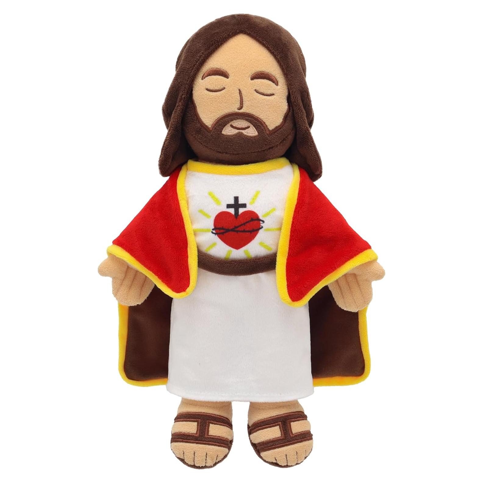 Muñeca de Jesús de Peluche 34 cm Yelakey con Chal Rojo