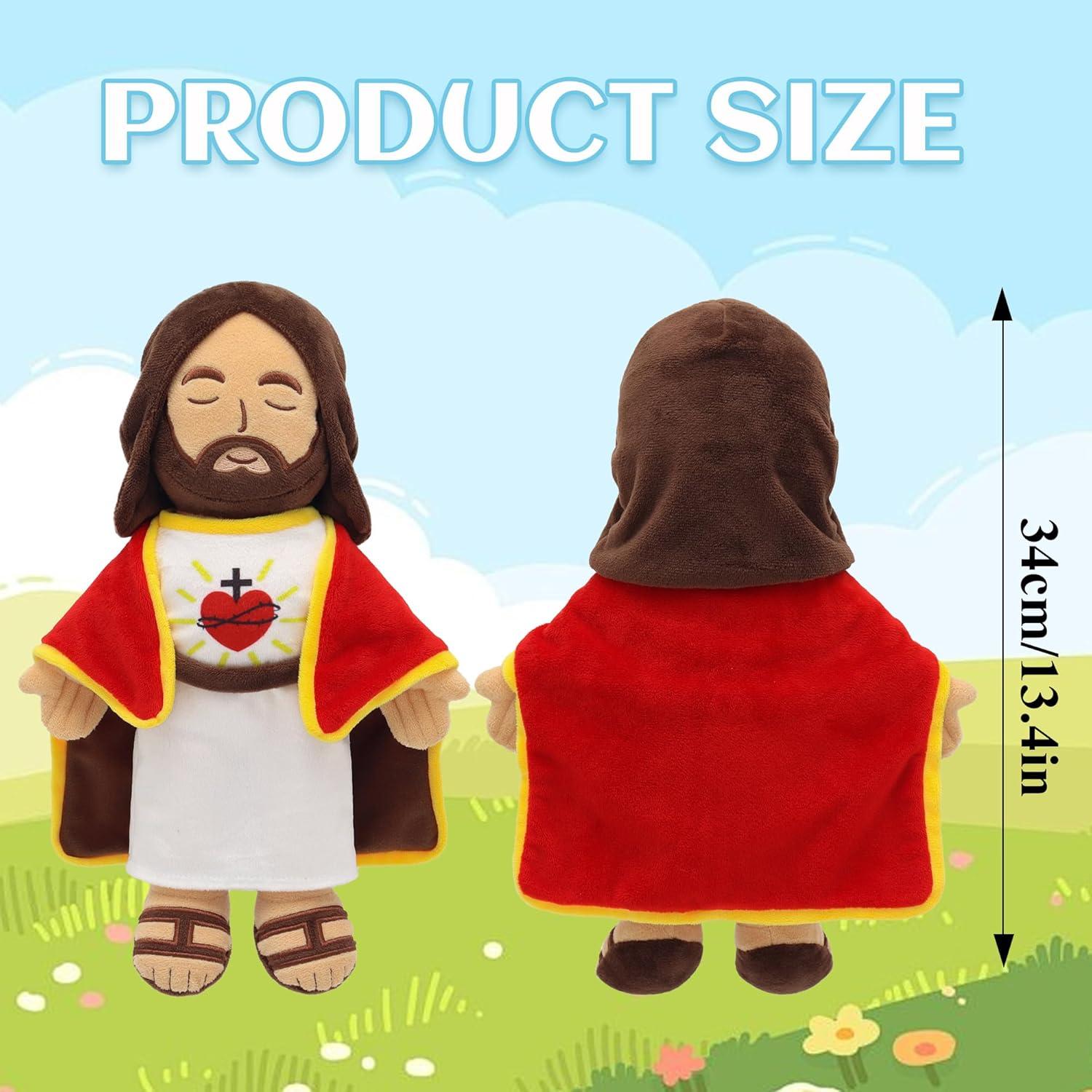 Muñeca de Jesús de Peluche 34 cm Yelakey con Chal Rojo