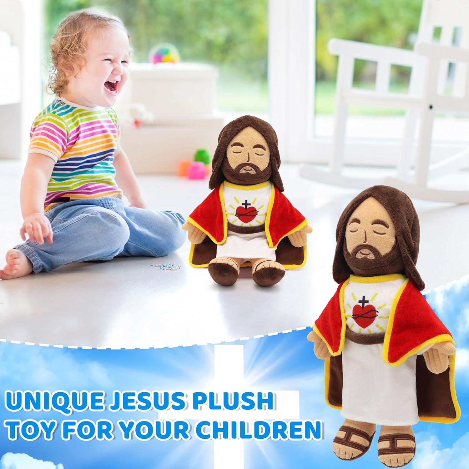 Muñeca de Jesús de Peluche 34 cm Yelakey con Chal Rojo