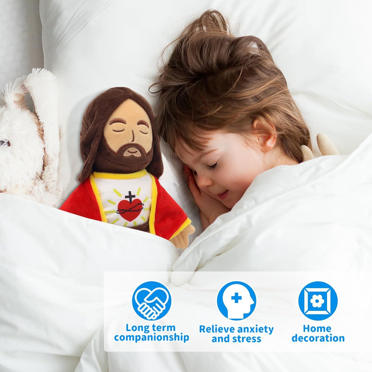 Muñeca de Jesús de Peluche 34 cm Yelakey con Chal Rojo