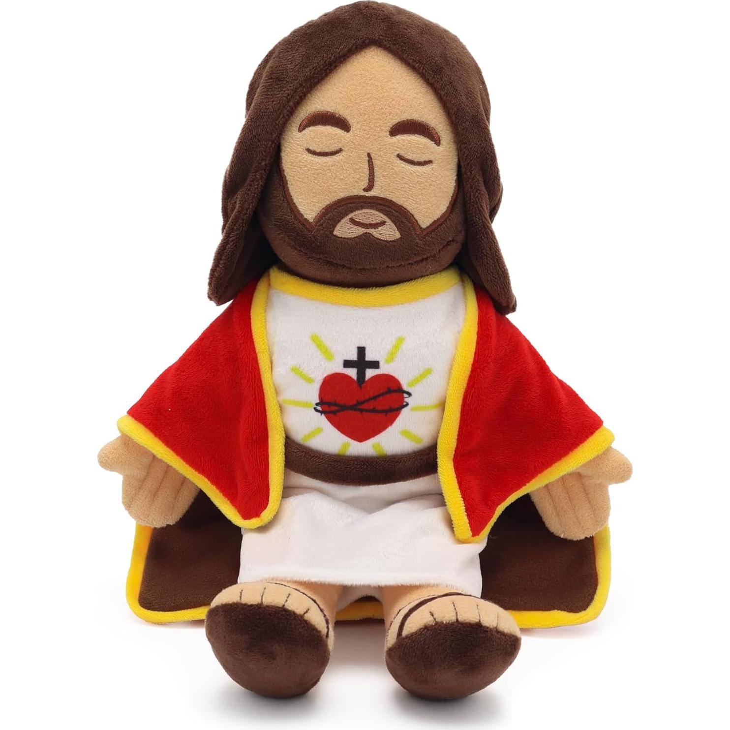 Muñeca de Jesús de Peluche 34 cm Yelakey con Chal Rojo