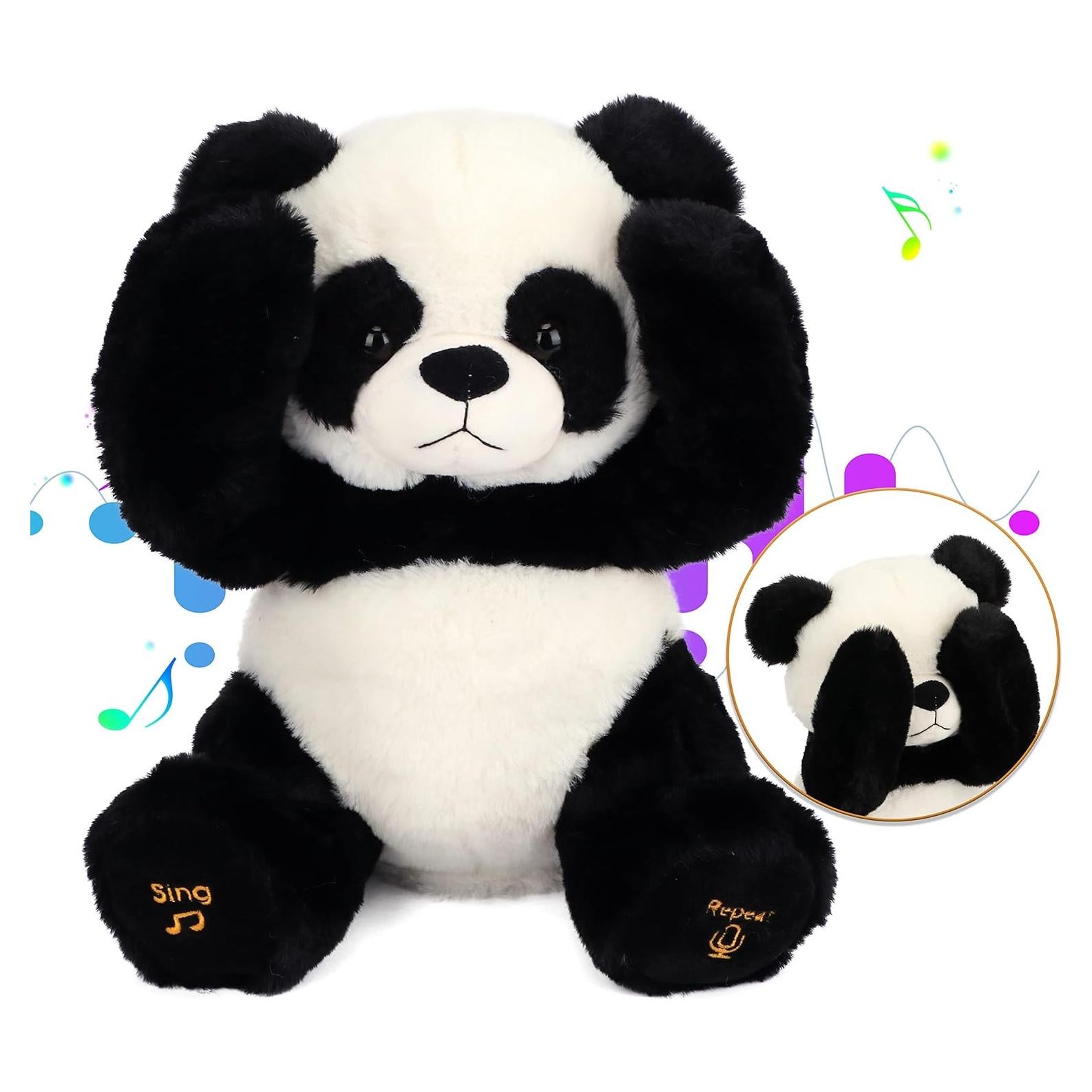 Peluche Interactivo Eléctrico Panda Cuteoy 27.94 cm Repite y Canta