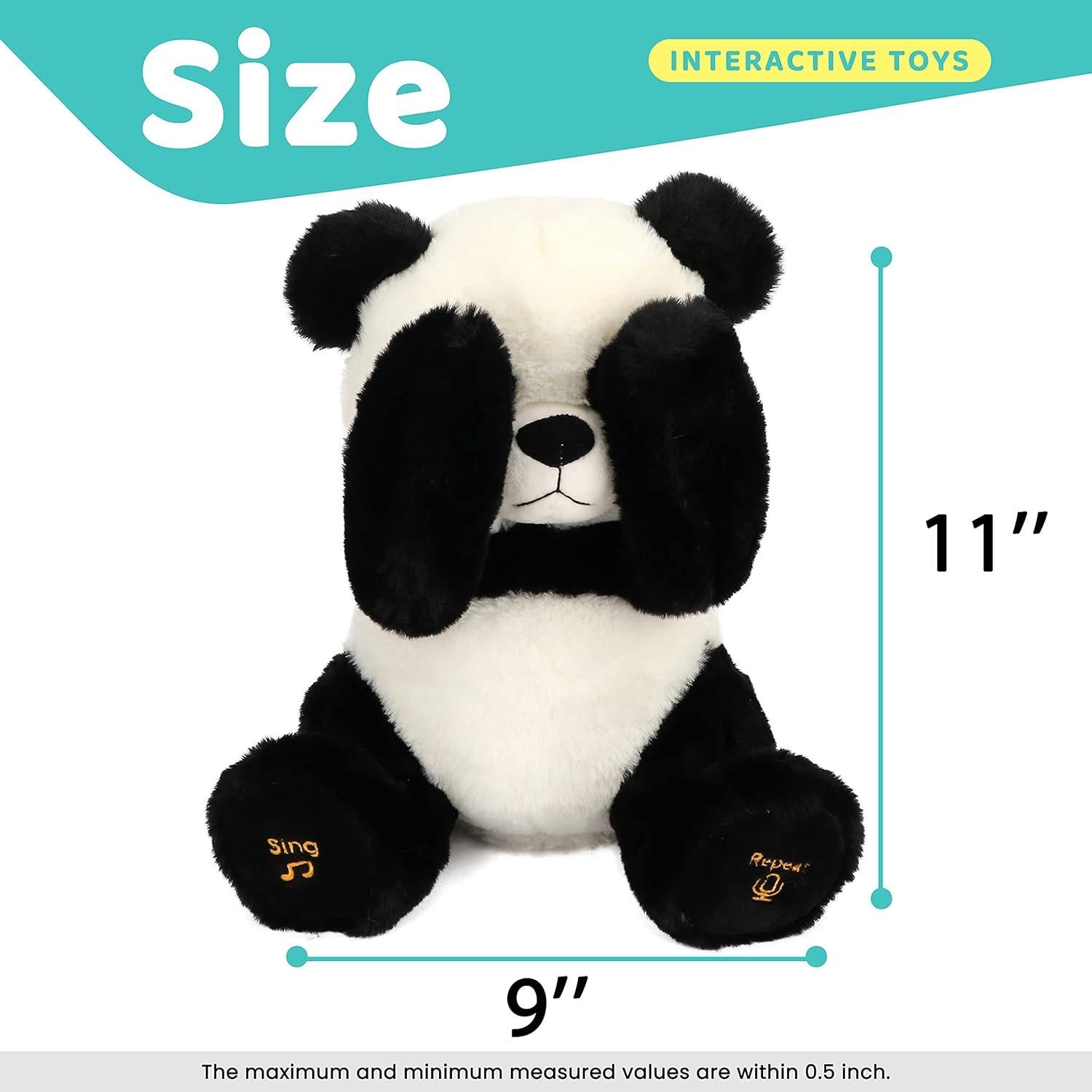 Peluche Interactivo Eléctrico Panda Cuteoy 27.94 cm Repite y Canta