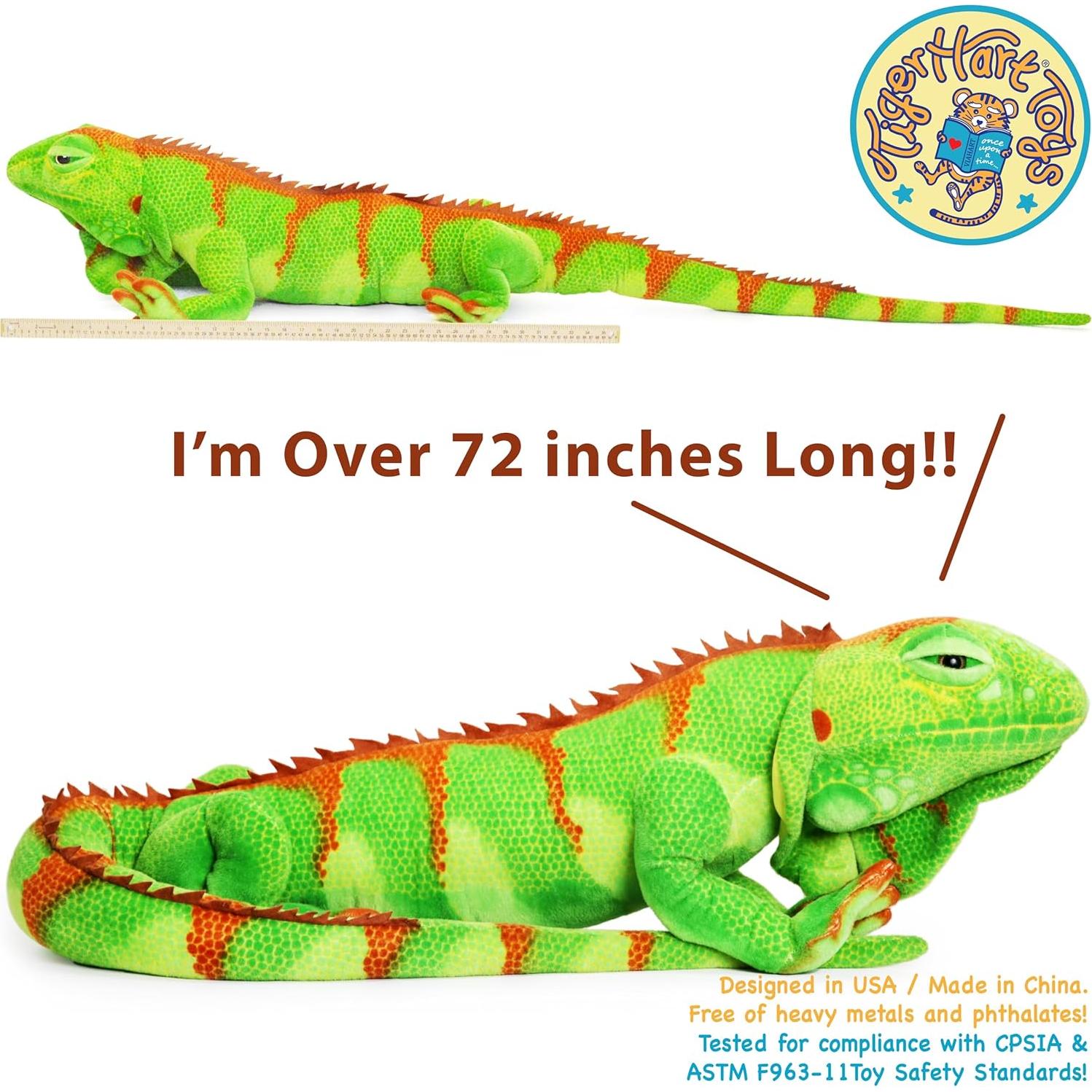 Iguana de Peluche VIAHART 189 cm Suave y Abrazable