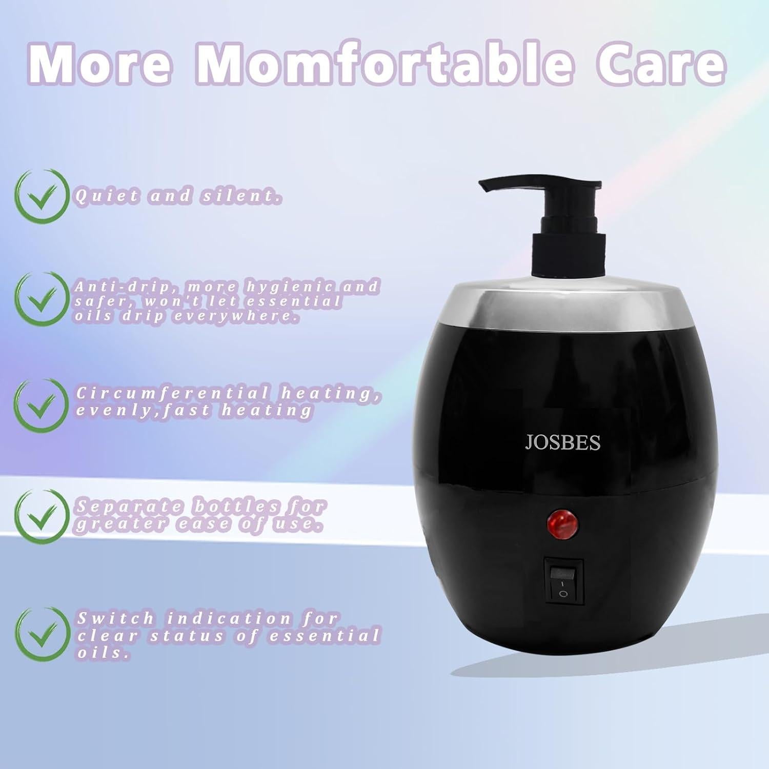 Calentador de Aceite de Masaje JOSBES MOW01-B 250ml Negro