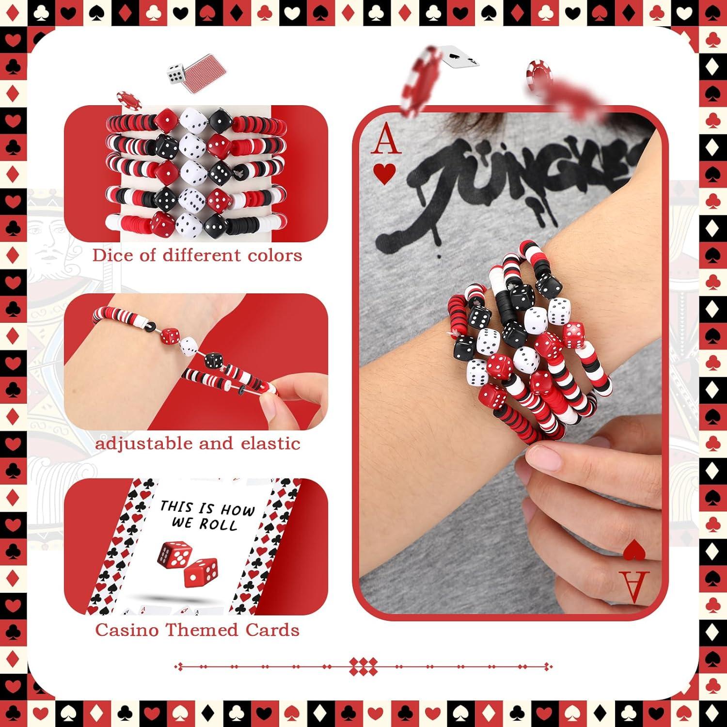 Conjunto de Fiesta de Casino Tondiamo 20 Pulseras y Tarjetas