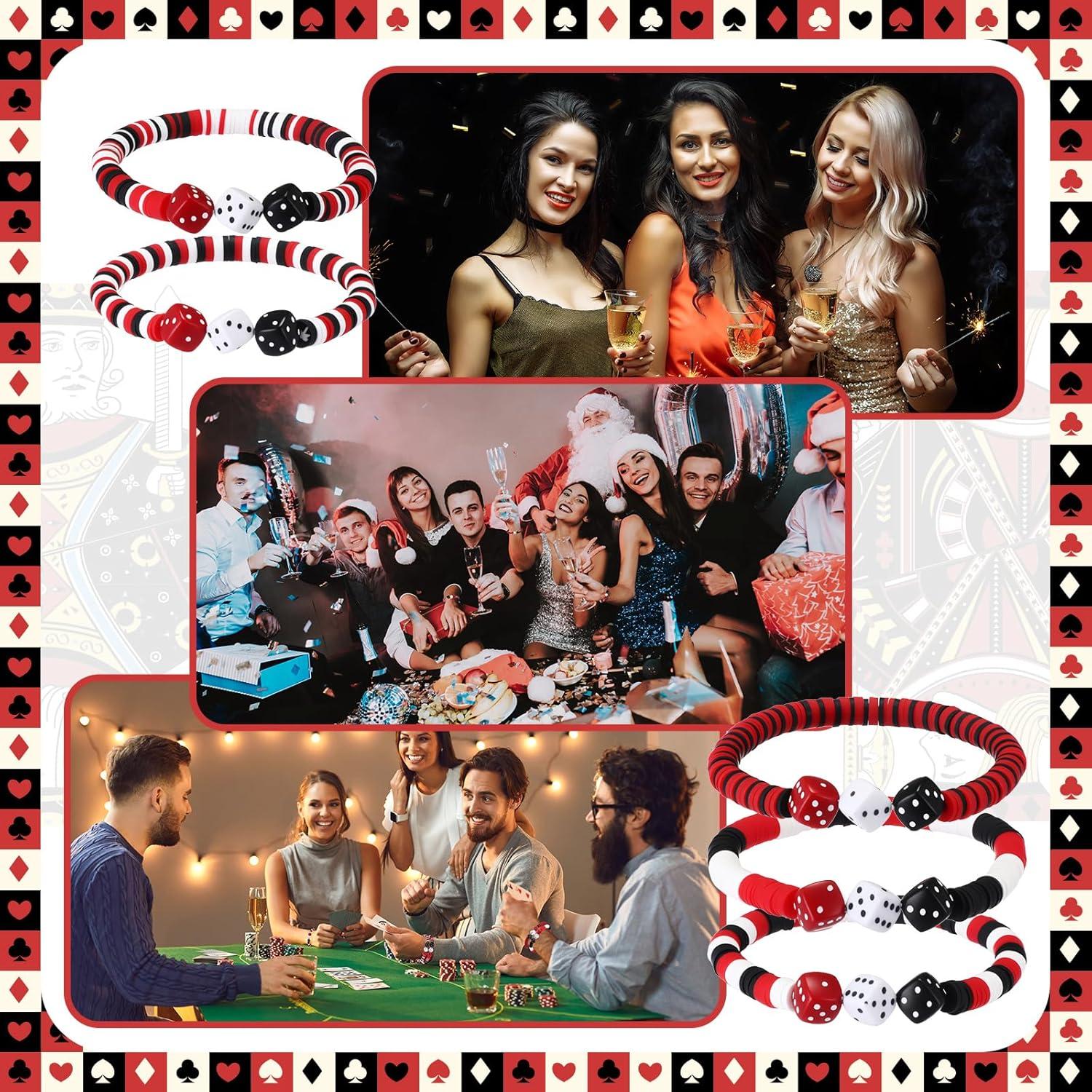 Conjunto de Fiesta de Casino Tondiamo 20 Pulseras y Tarjetas