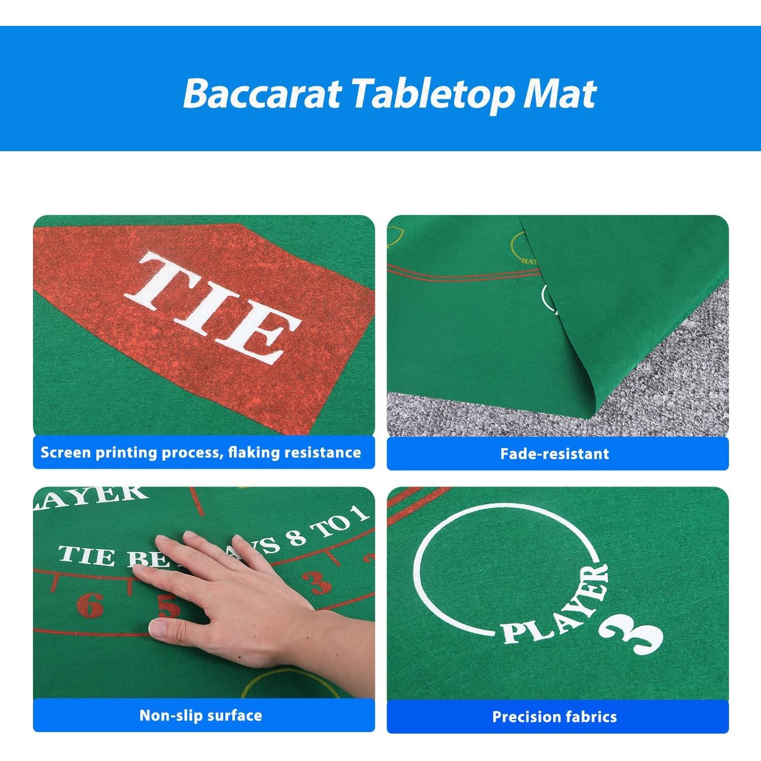 Tapete de Casino GSE 182.88x91.44 cm Fieltro Baccarat