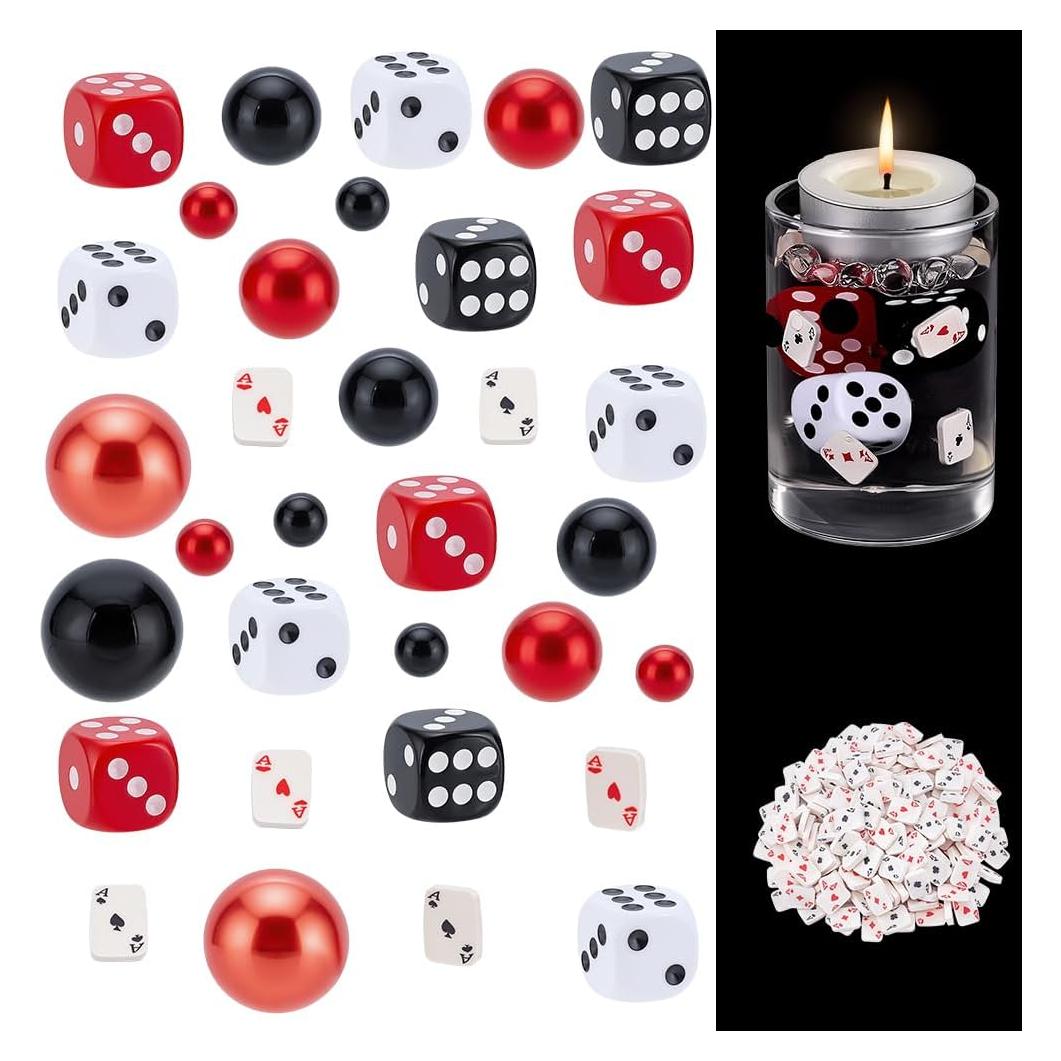 320 Rellenos de Jarrón Casino CRAFTYMELODY Decoración Fiesta