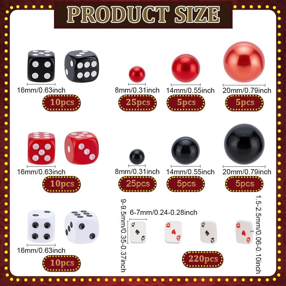 320 Rellenos de Jarrón Casino CRAFTYMELODY Decoración Fiesta