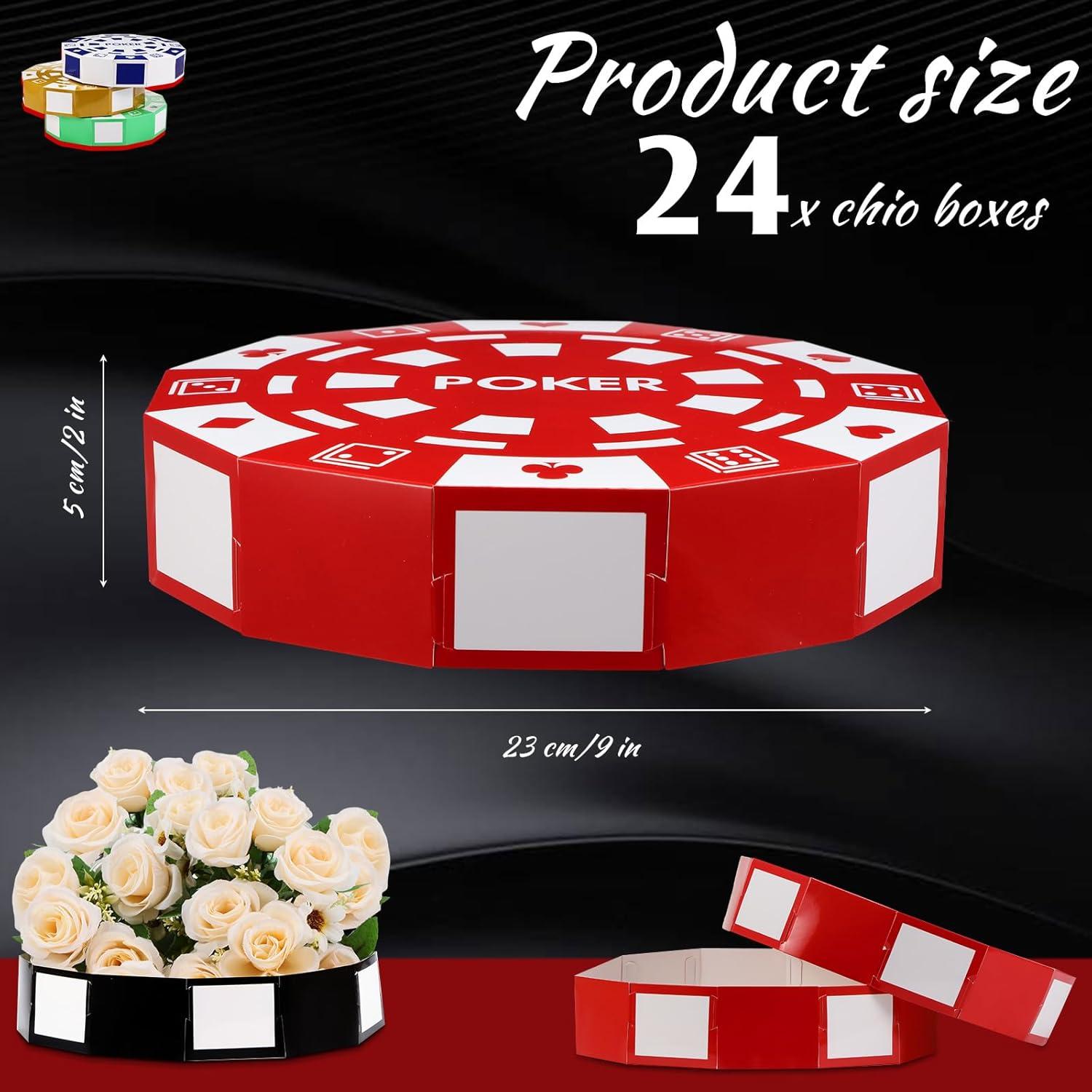 24 Cajas de Decoración de Fiesta Casino Silipull 22.86 cm