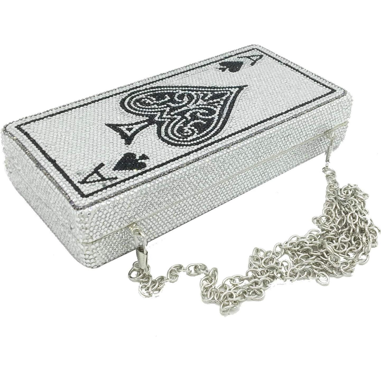 Bolso Clutch de Rhinestones Boutique De FGG Mini 18x9x4.5cm