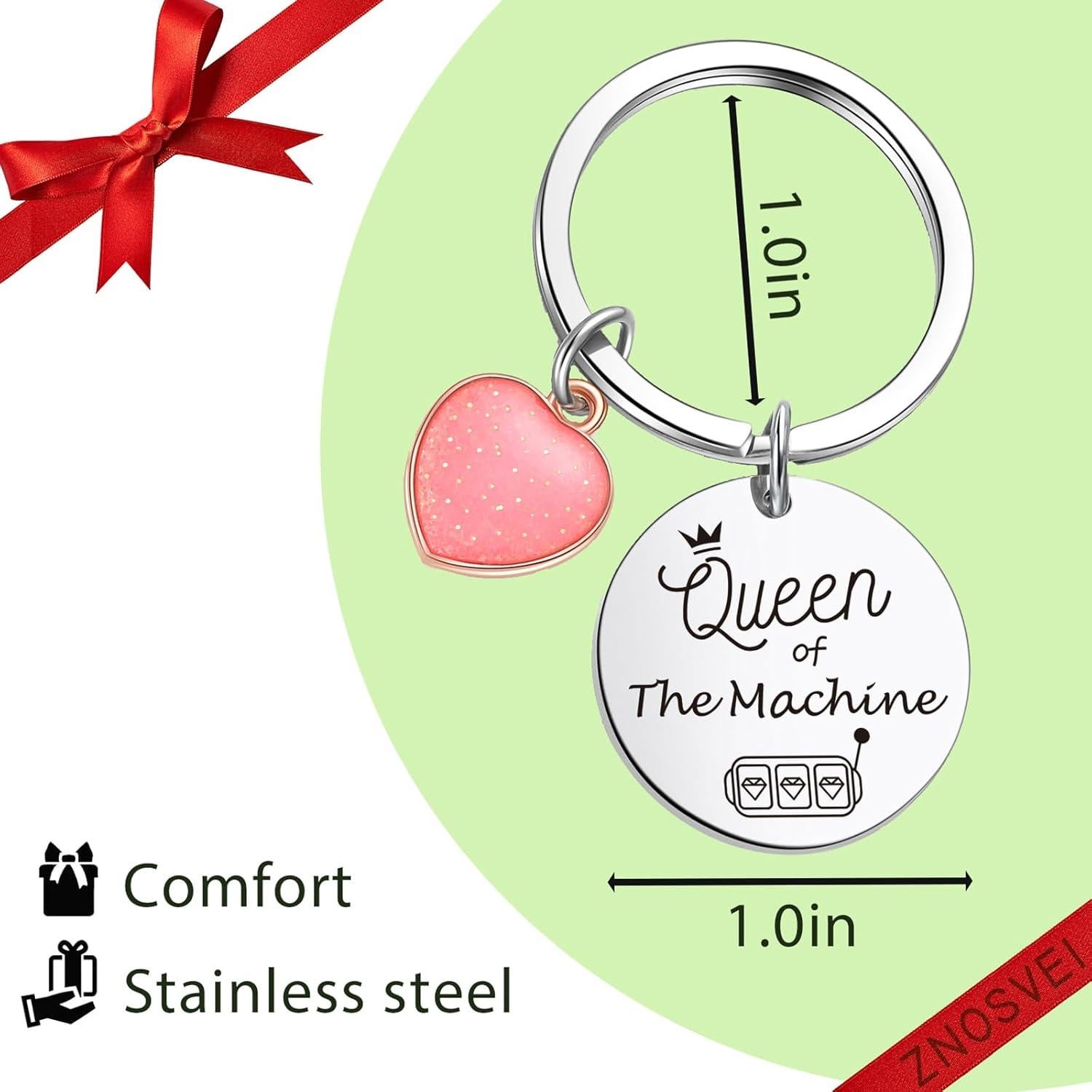 Llavero Inspirador ZNOSVEI Acero Inoxidable Amante del Casino