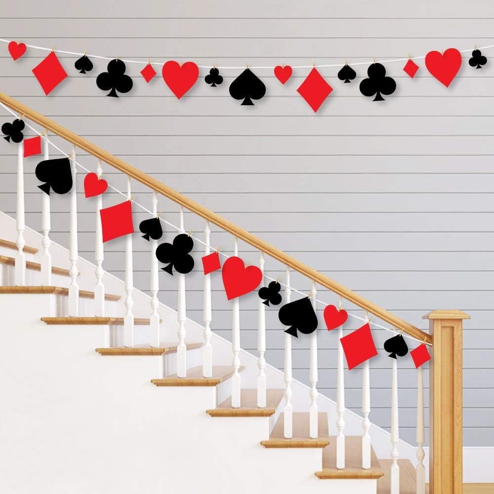 Decoración de Fiesta Las Vegas - Guirnalda DIY 44 Piezas