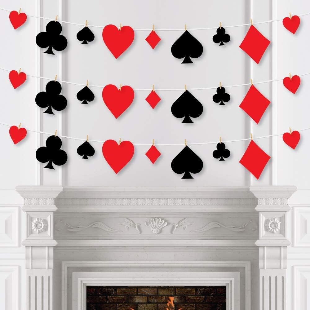Decoración de Fiesta Las Vegas - Guirnalda DIY 44 Piezas
