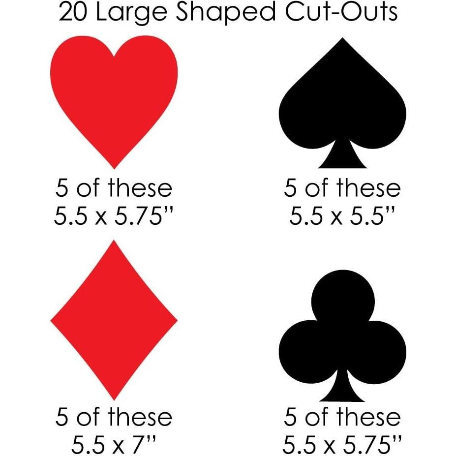 Decoración de Fiesta Las Vegas - Guirnalda DIY 44 Piezas