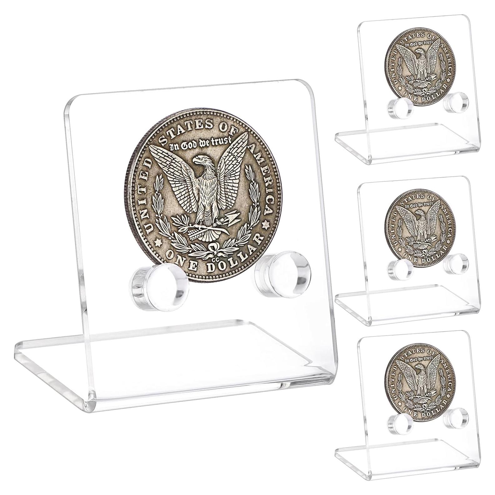 Soporte de Exhibición de Monedas Acrílico Hipiwe 4 Paquetes