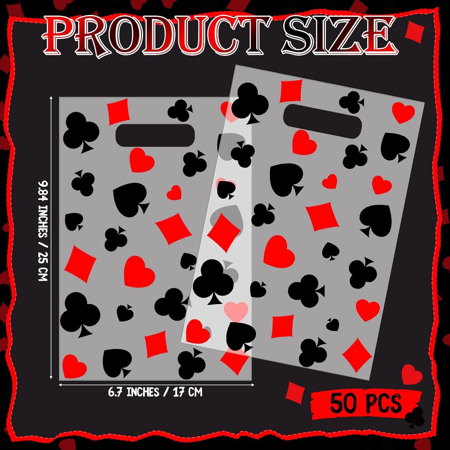 50 Bolsas de Regalo Temáticas de Casino Pajean 17x25cm