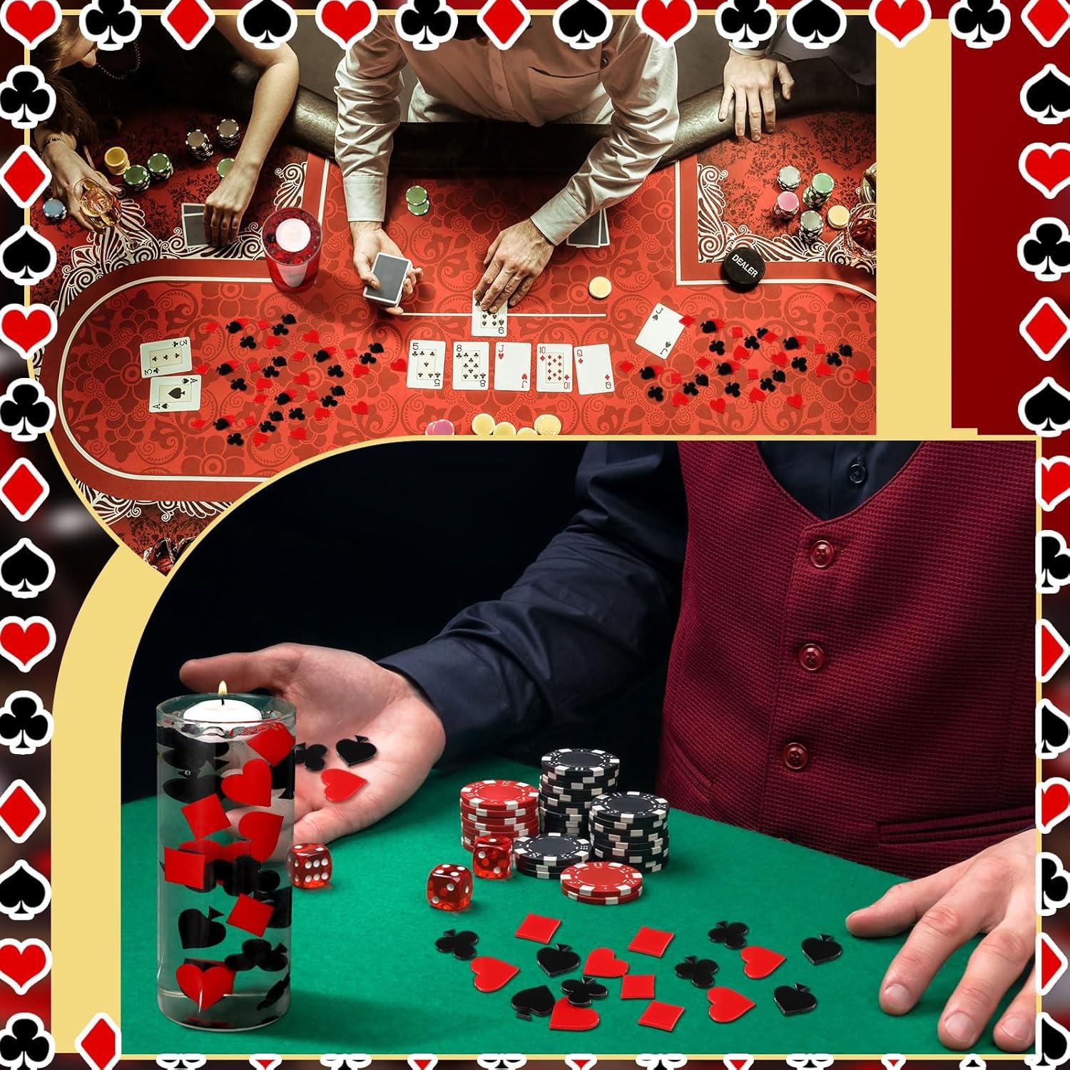 96 Piezas Relleno de Jarrón Acrílico Temática Casino 2.5 cm