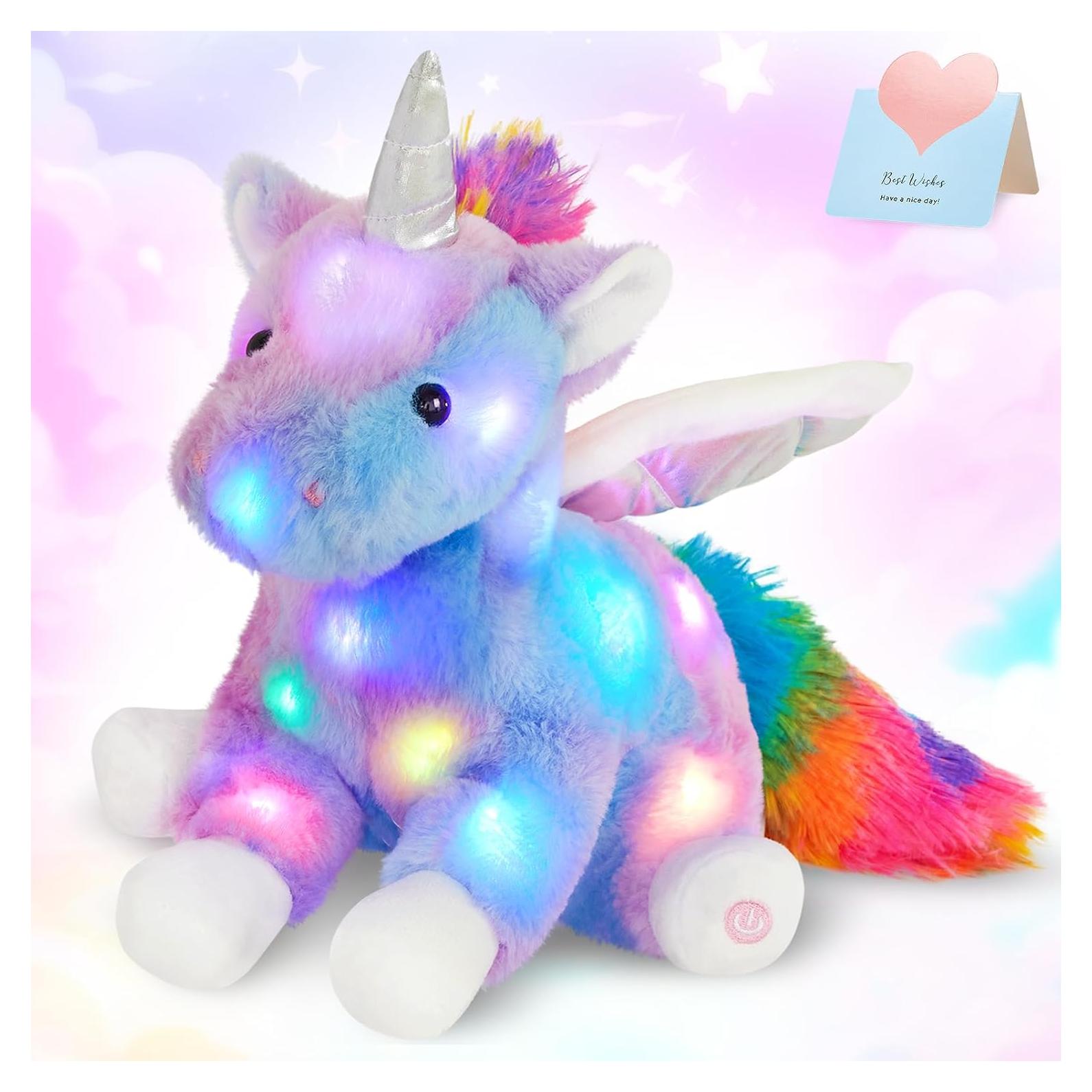 Unicornio de Peluche Iluminado CozyWorld 42 cm LED