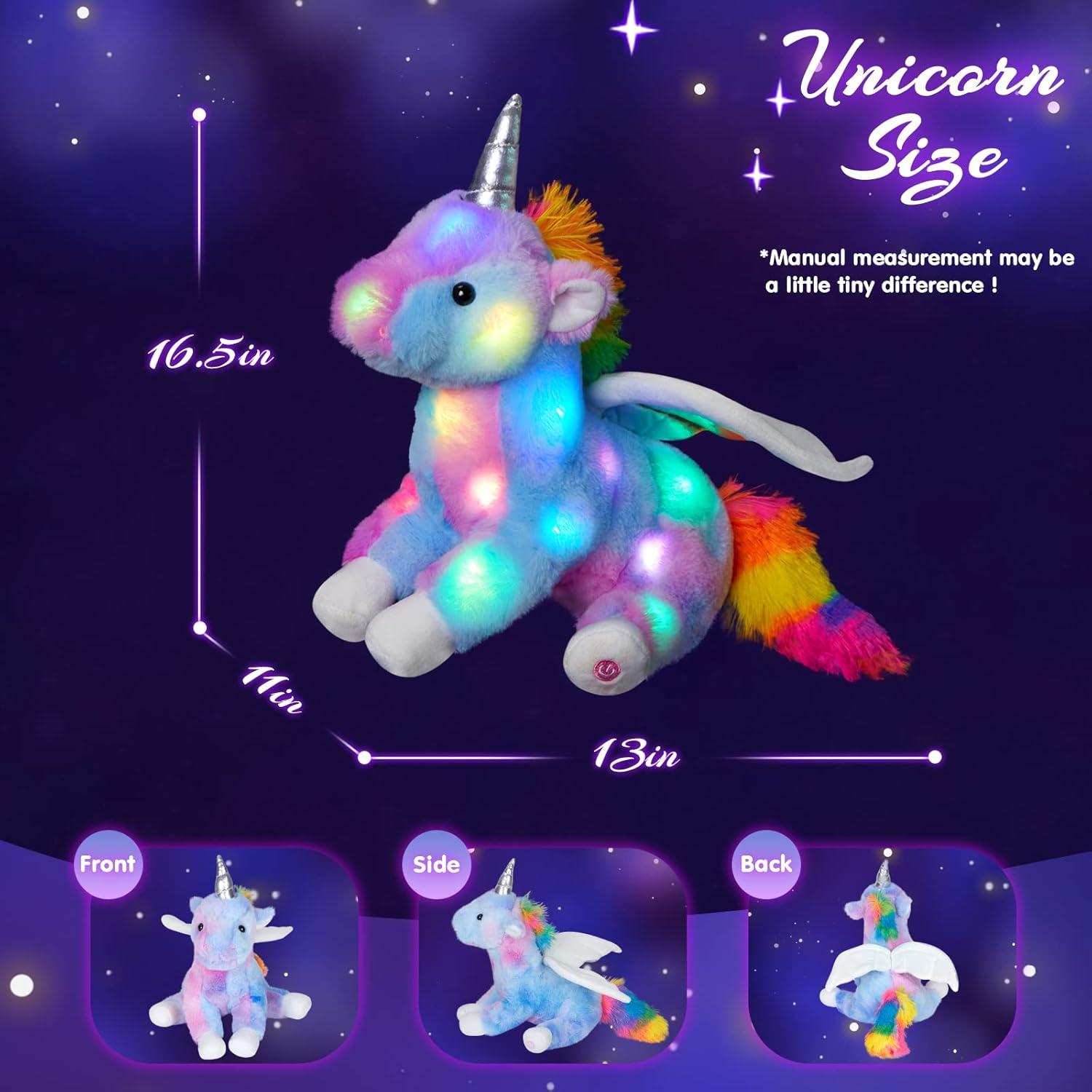 Unicornio de Peluche Iluminado CozyWorld 42 cm LED