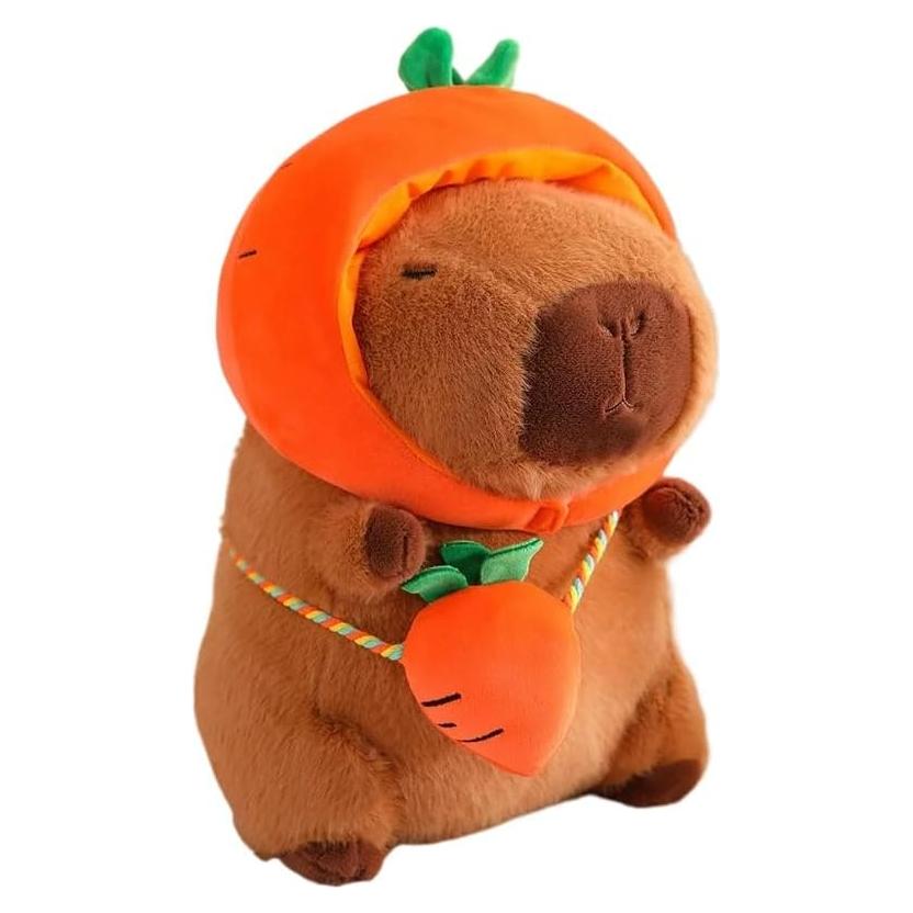 Peluche Capibara RicoConejo 22.86 cm Marrón con Sombrero