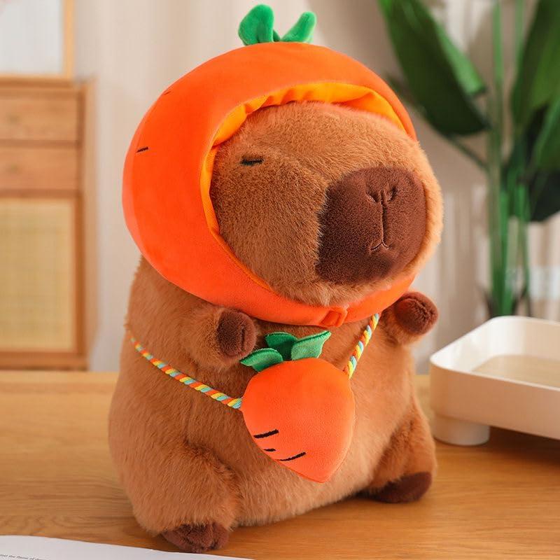 Peluche Capibara RicoConejo 22.86 cm Marrón con Sombrero