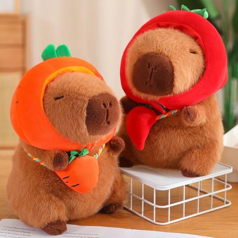 Peluche Capibara RicoConejo 22.86 cm Marrón con Sombrero