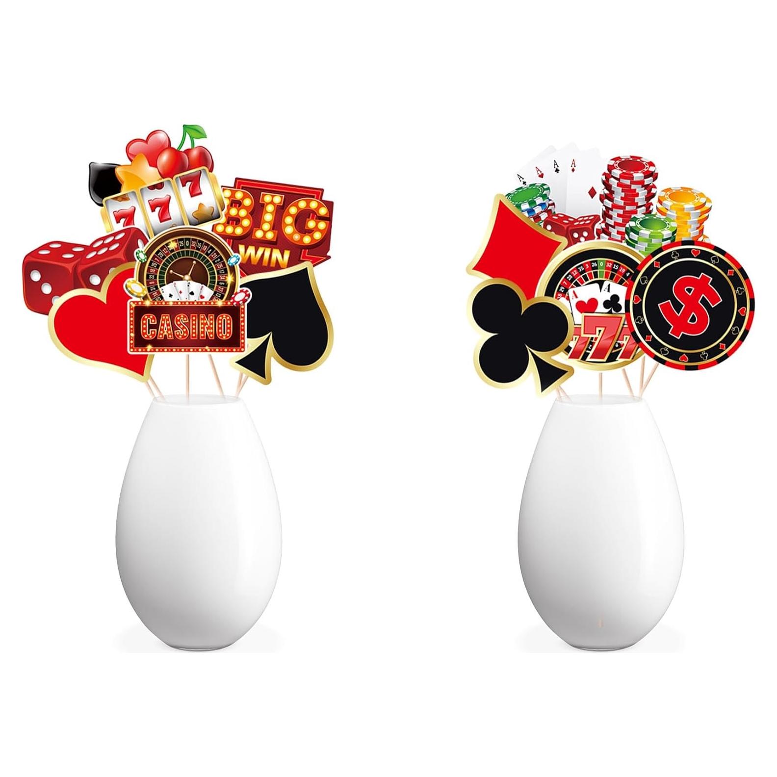 Set 12 Palos de Centro de Mesa Casino TYFGOOLCK Decoración