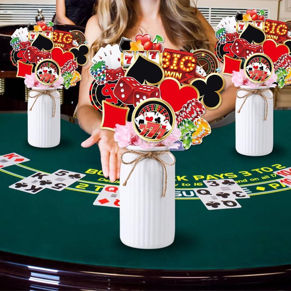 Set 12 Palos de Centro de Mesa Casino TYFGOOLCK Decoración