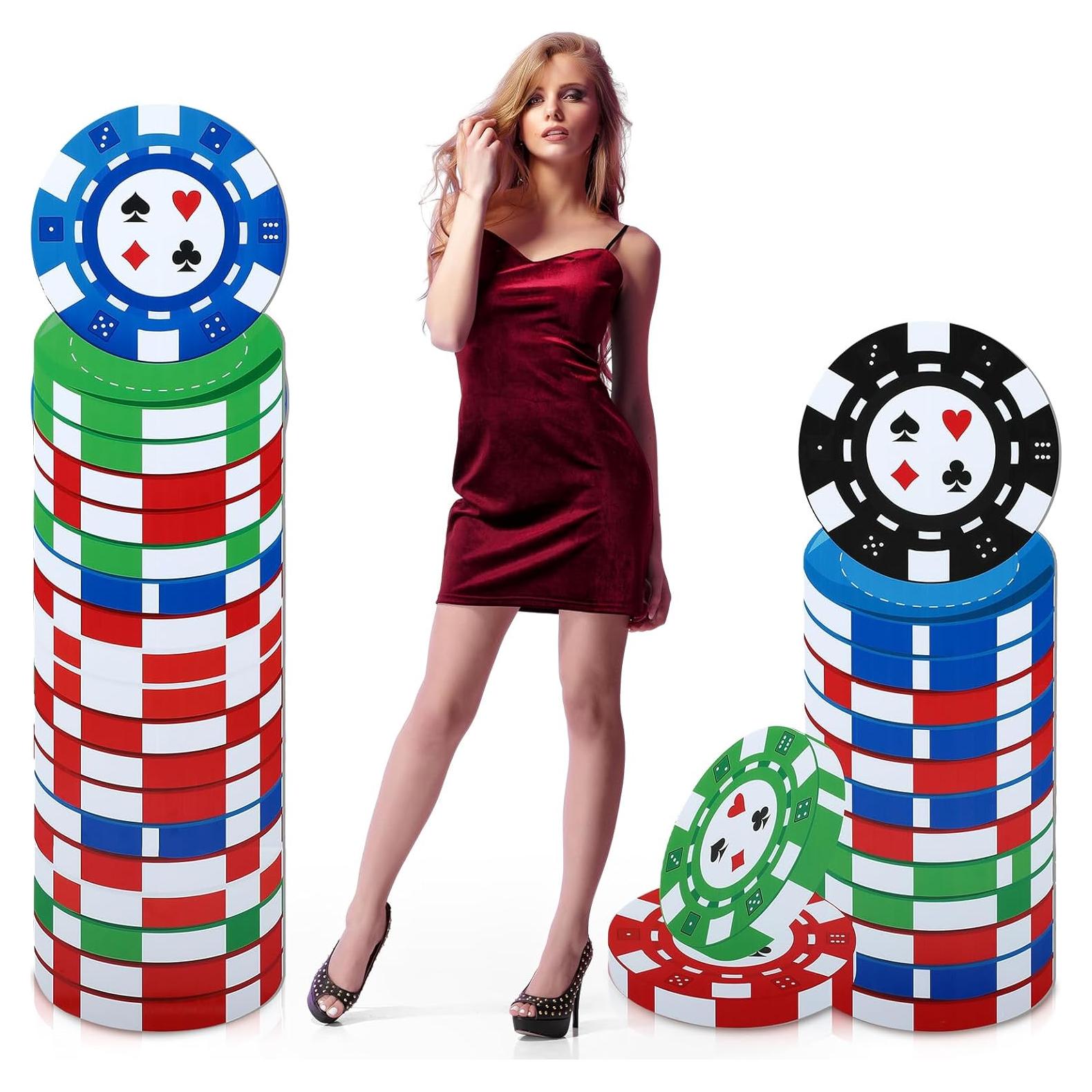 Juego de Soporte de Fichas de Póker Beeveer 2 Pcs Multicolor