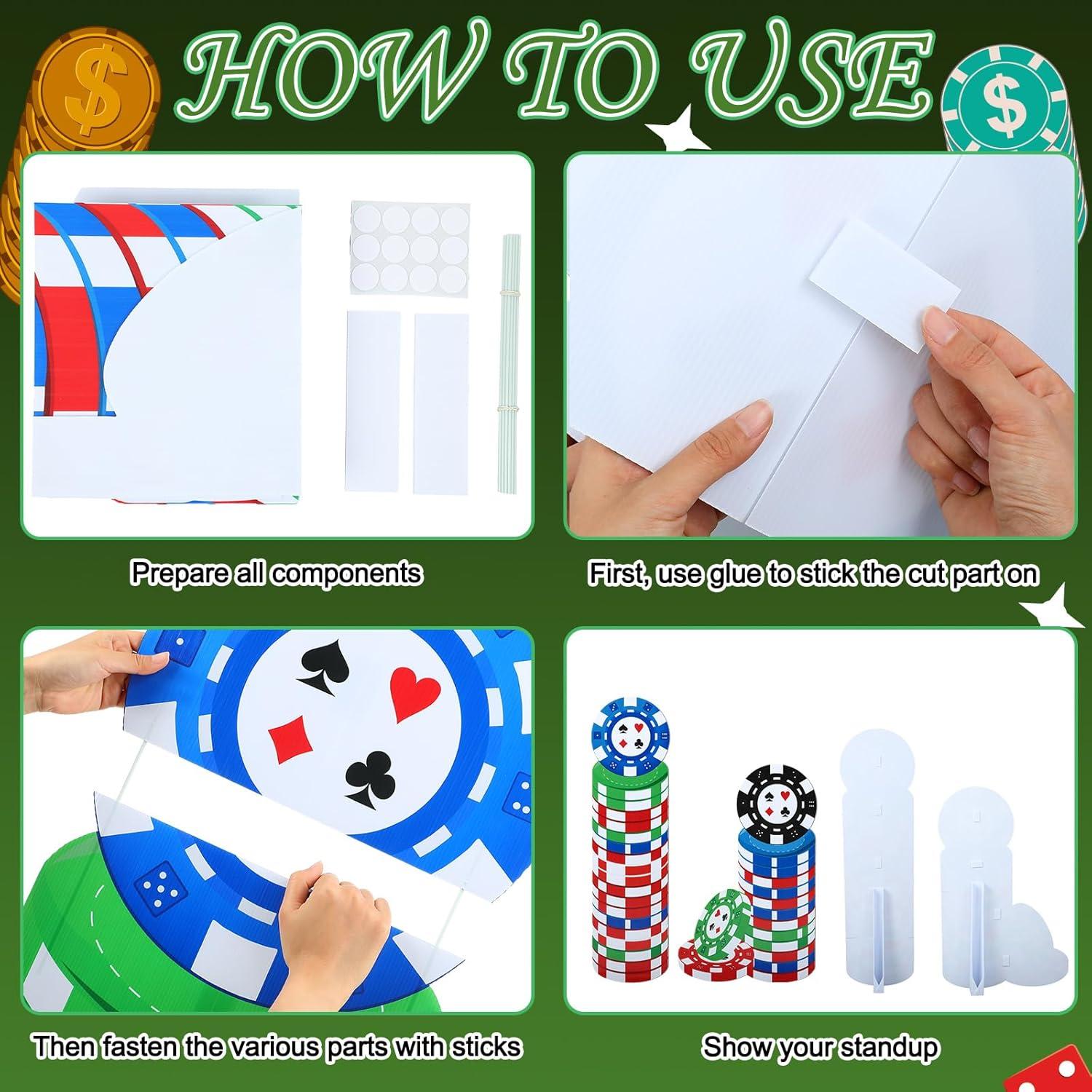 Juego de Soporte de Fichas de Póker Beeveer 2 Pcs Multicolor