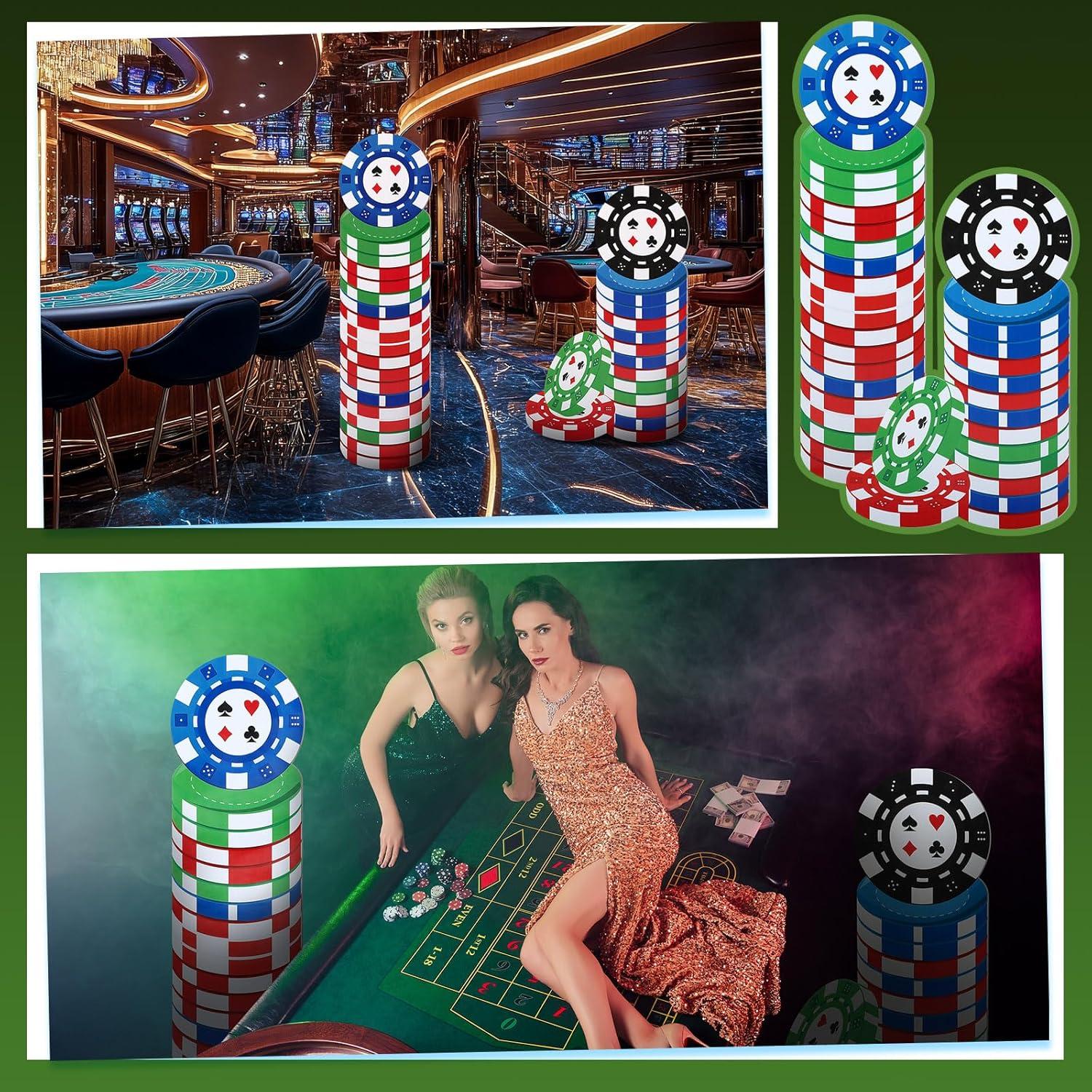 Juego de Soporte de Fichas de Póker Beeveer 2 Pcs Multicolor