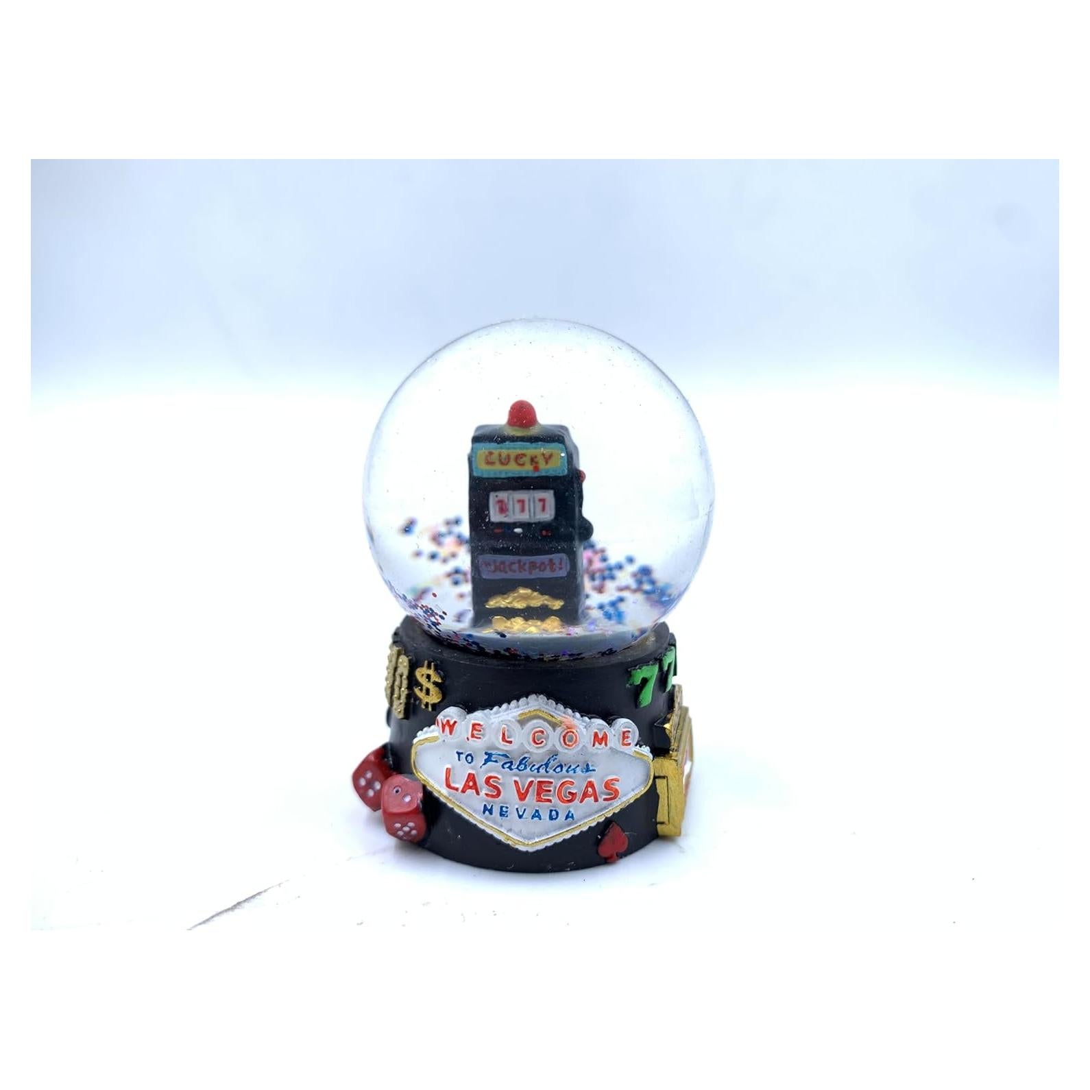 Globo de Nieve Mini Las Vegas 45mm - Souvenir Casino LUCKY 777
