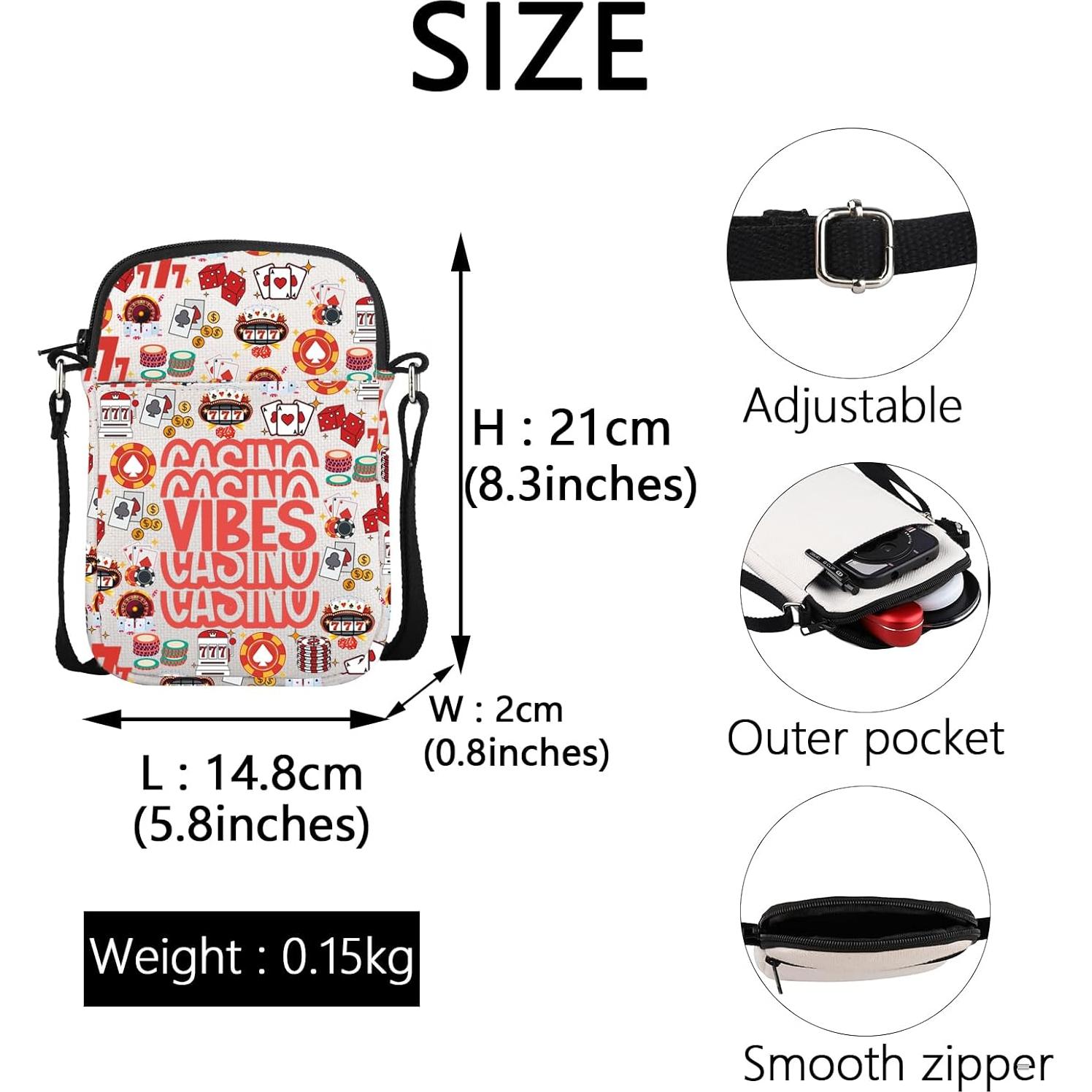 Bolsa Cruzada MEIKIUP Vibes Casino 14.8x21cm Regalo Original